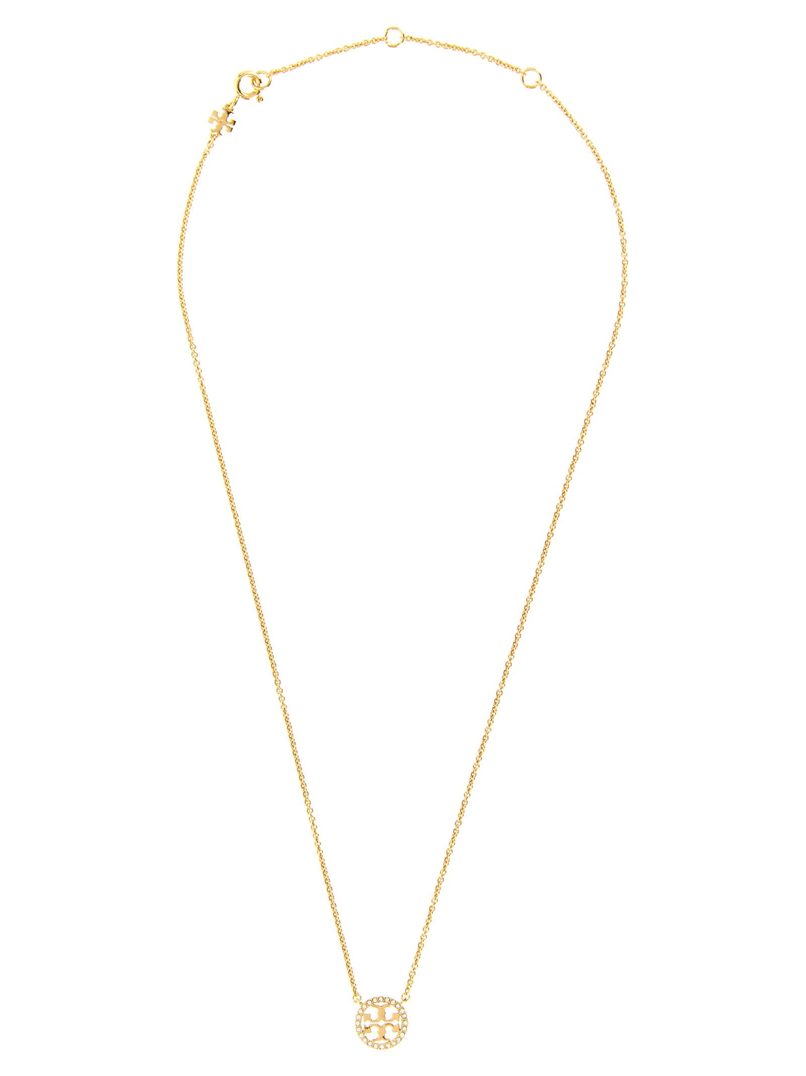 Tory Burch Pavé Pendant Necklace — Gold by Tory Burch