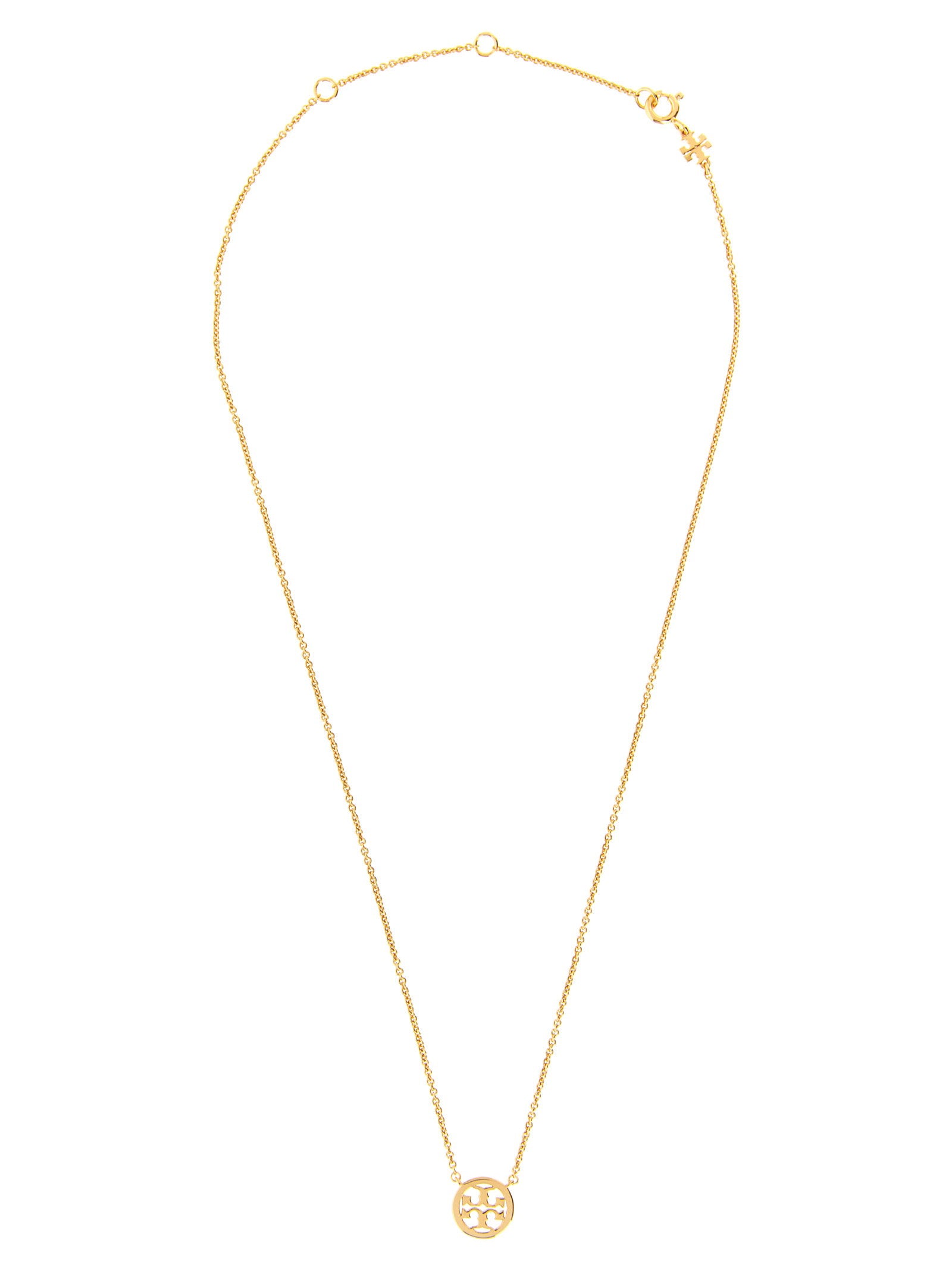 Tory Burch Pavé Pendant Necklace — Gold, view 2