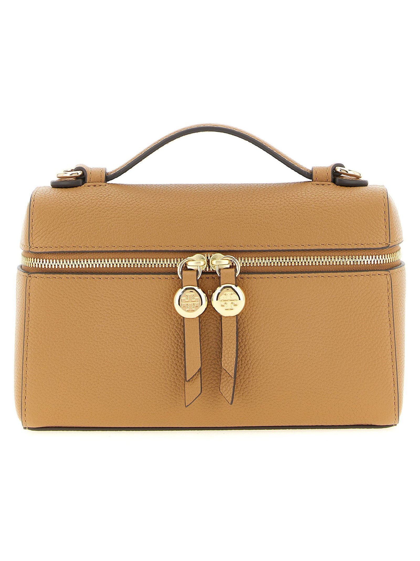 Tory Burch Romy Leather Top Handle Bag — Tan by Tory Burch