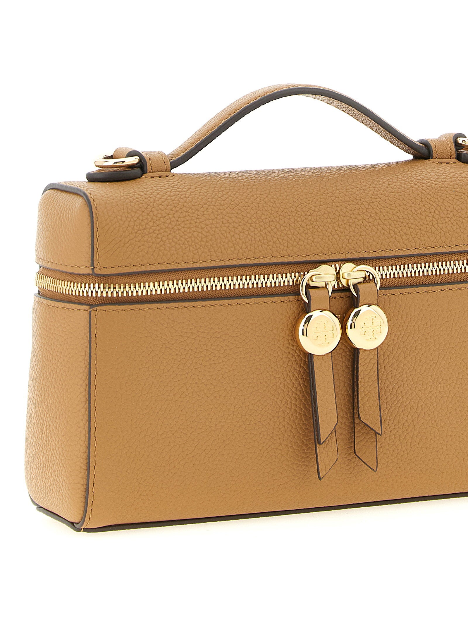 Tory Burch Romy Leather Top Handle Bag — Tan, view 3