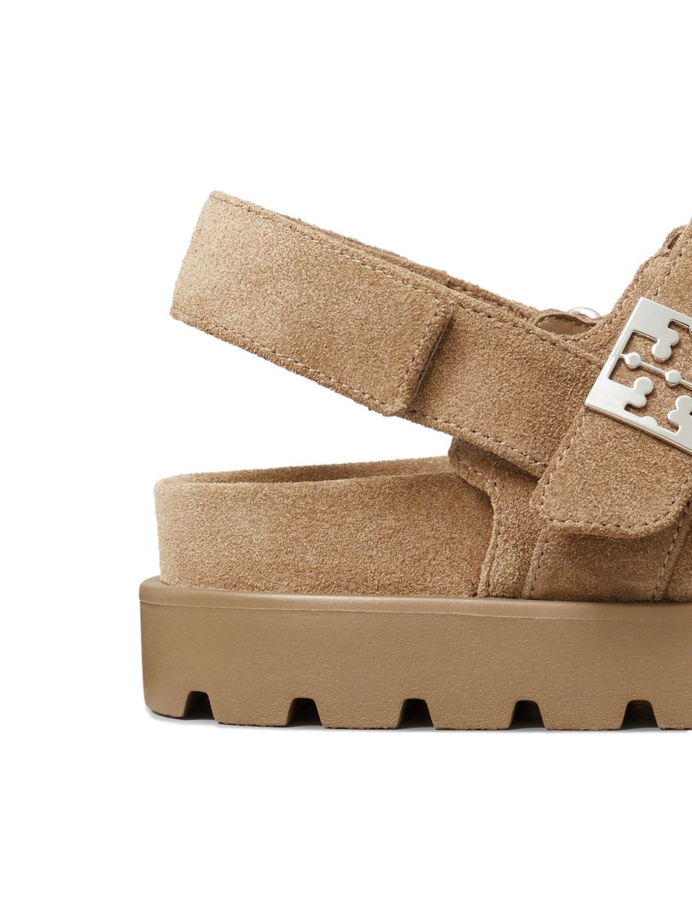 Tory Burch Suede Platform Sandals — Beige, view 3