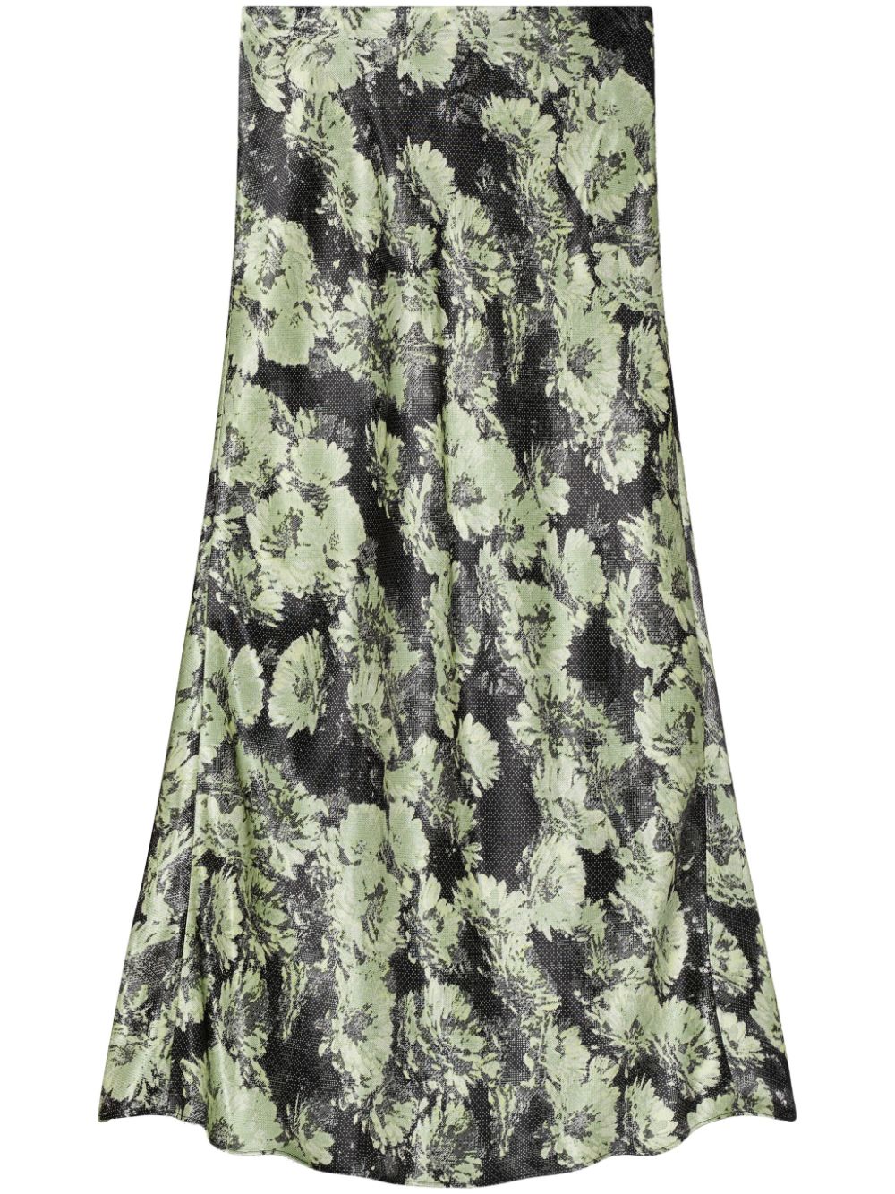 Tory Burch Floral Printed Skirt — Black by Tory Burch