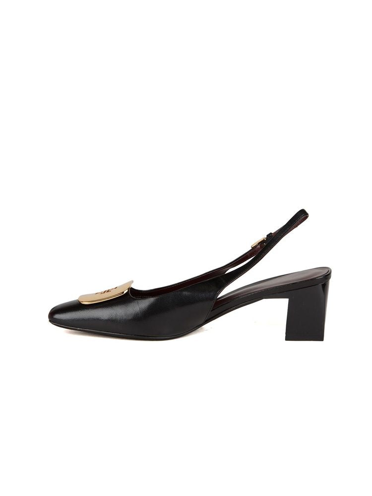 Tory Burch Georgia Slingback Heel — Black, view 4