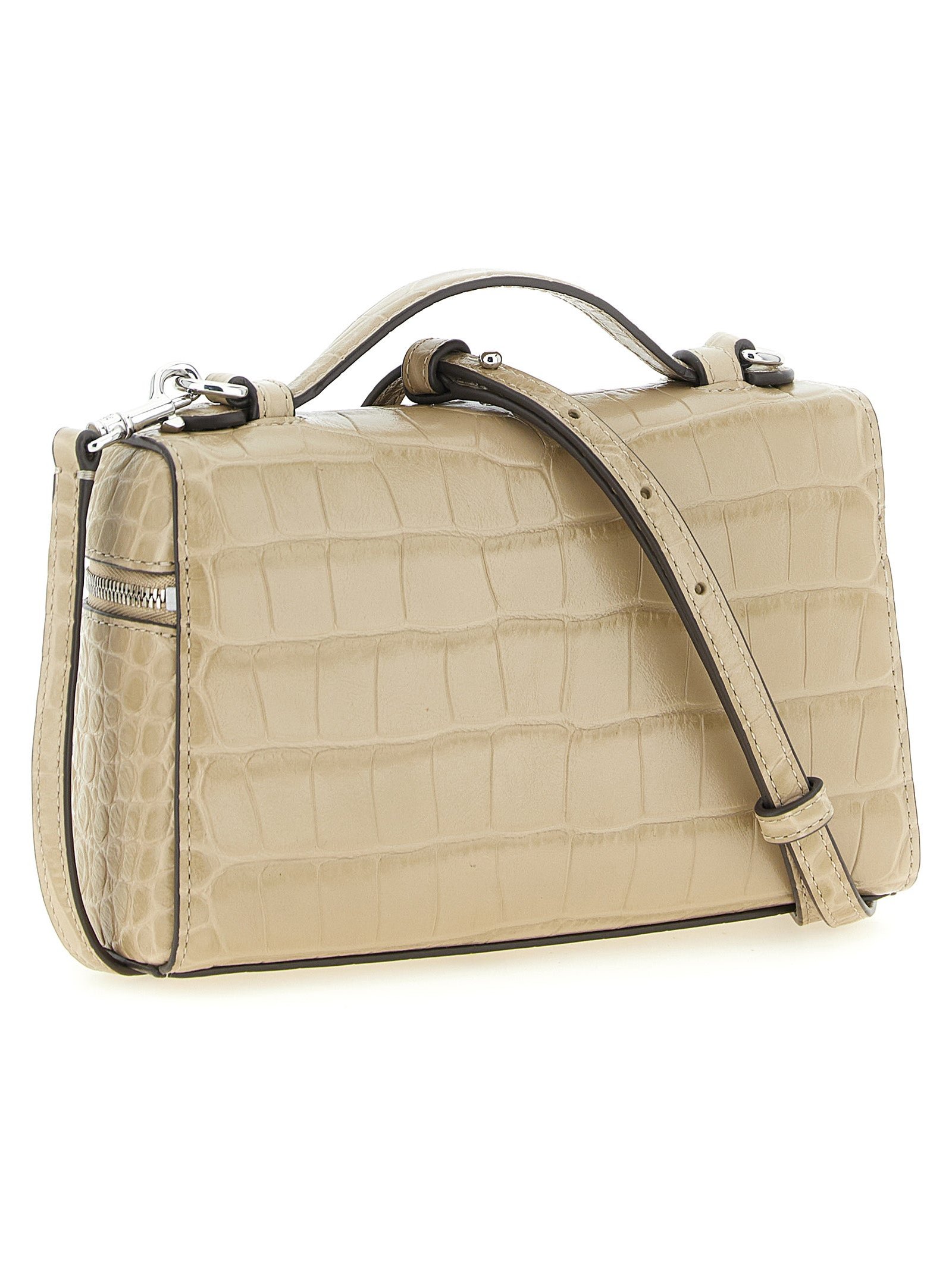 Tory Burch Romy Slim Top Handle Bag — Beige, view 2