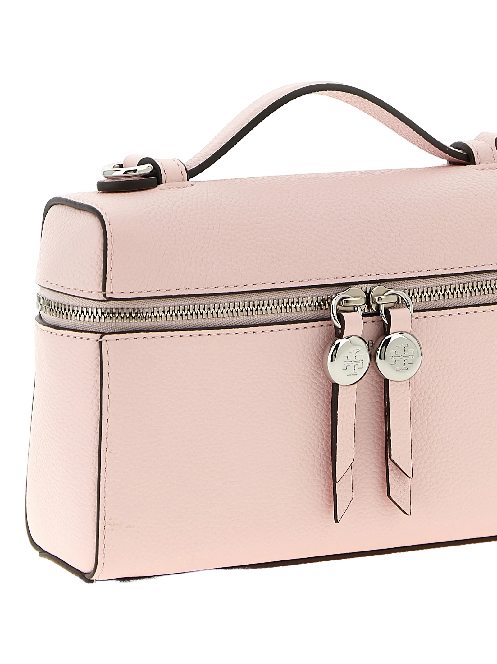 Tory Burch Leather Top Handle Bag — Pink, view 3