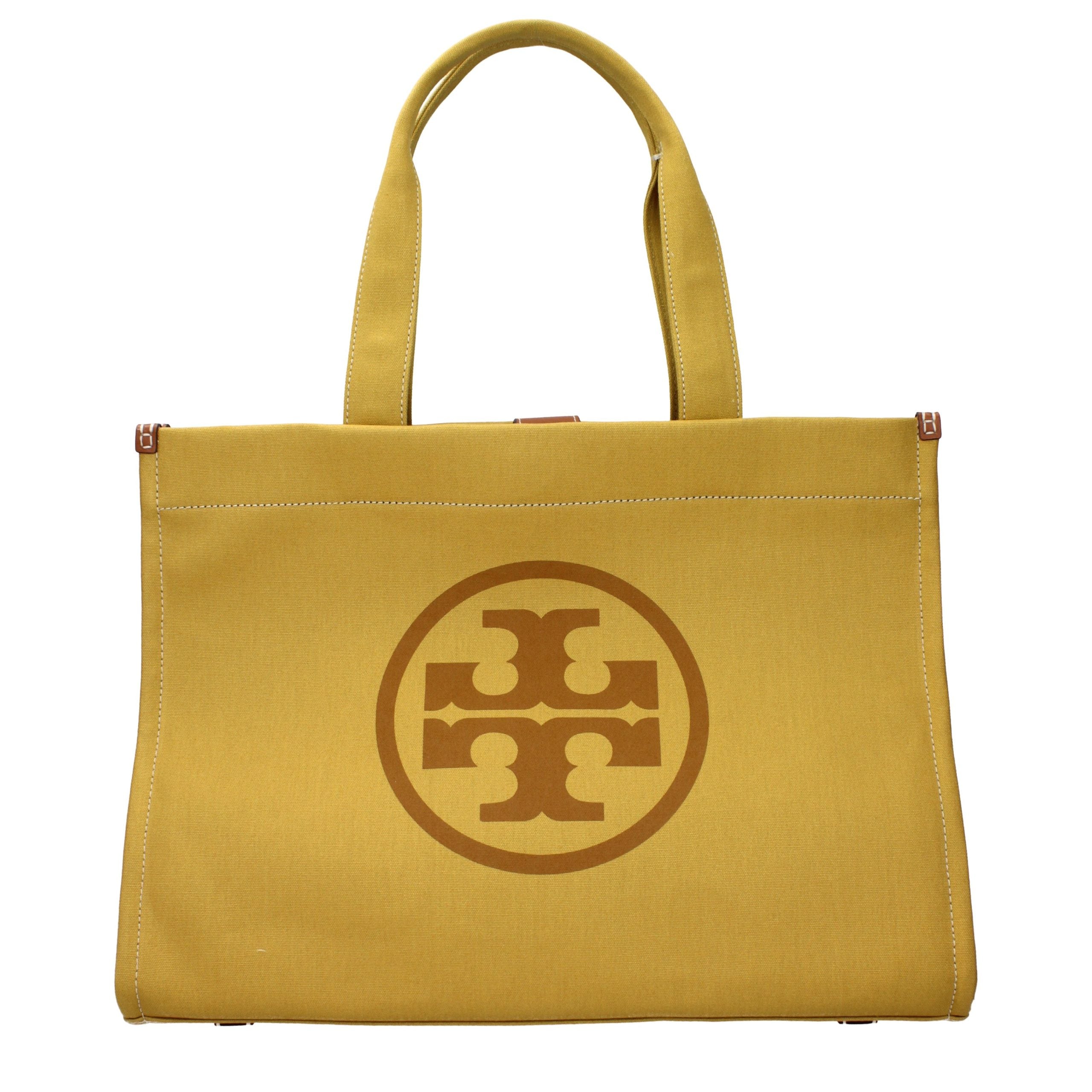 Tory Burch Logo-Embroidered Canvas Tote Bag — Yellow by Tory Burch