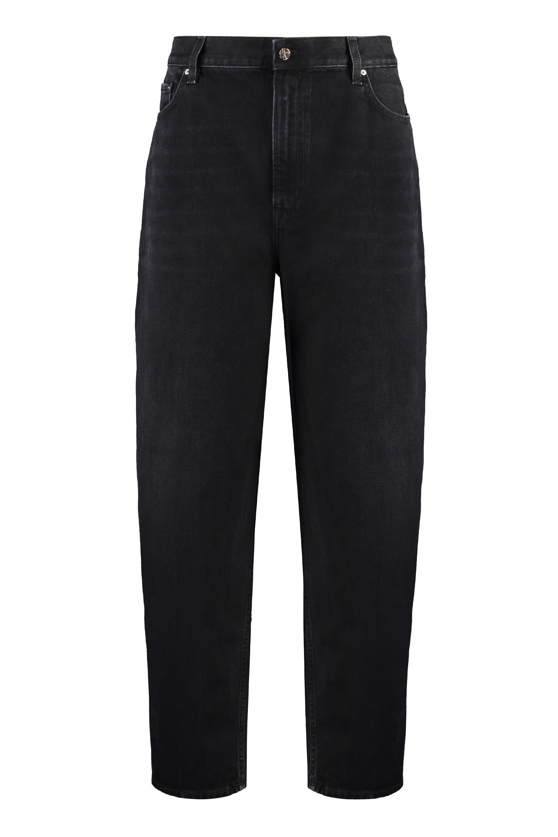 Toteme Wide-Leg Cotton Jeans — Black by Toteme