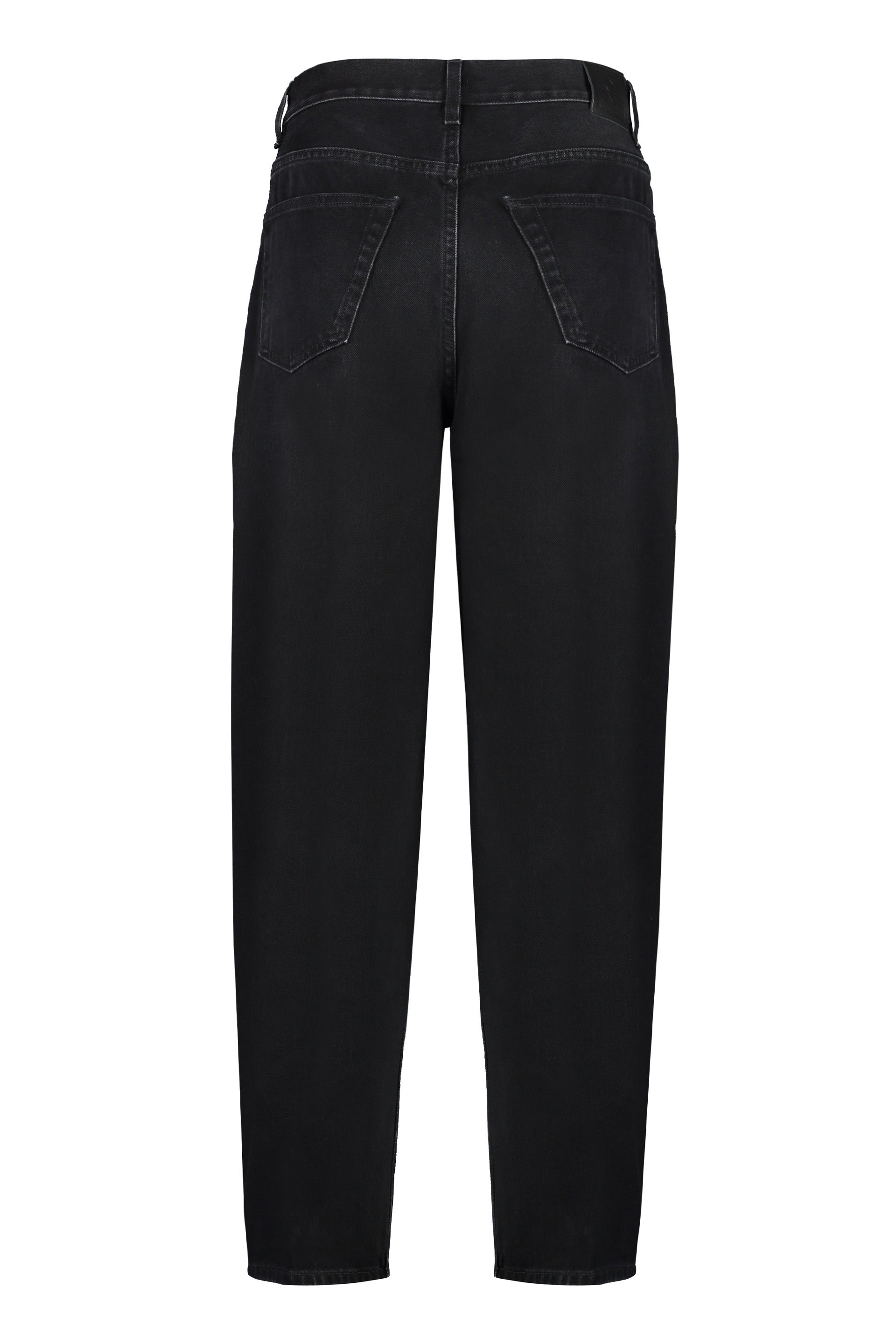 Toteme Wide-Leg Cotton Jeans — Black, view 2