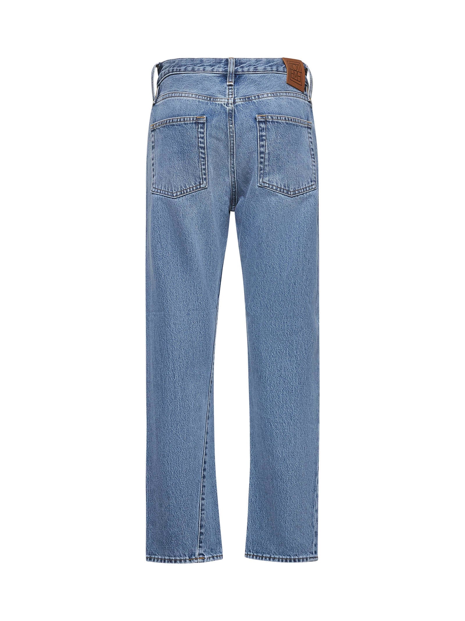 Toteme Twisted Organic Cotton Denim Jeans — Blue, view 2