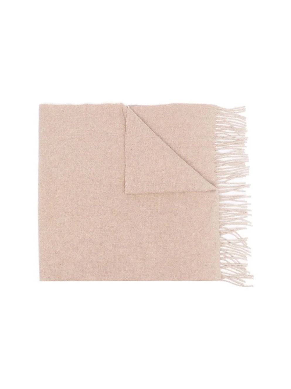 Toteme Virgin Wool Fringe-Edge Scarf — Beige by Toteme