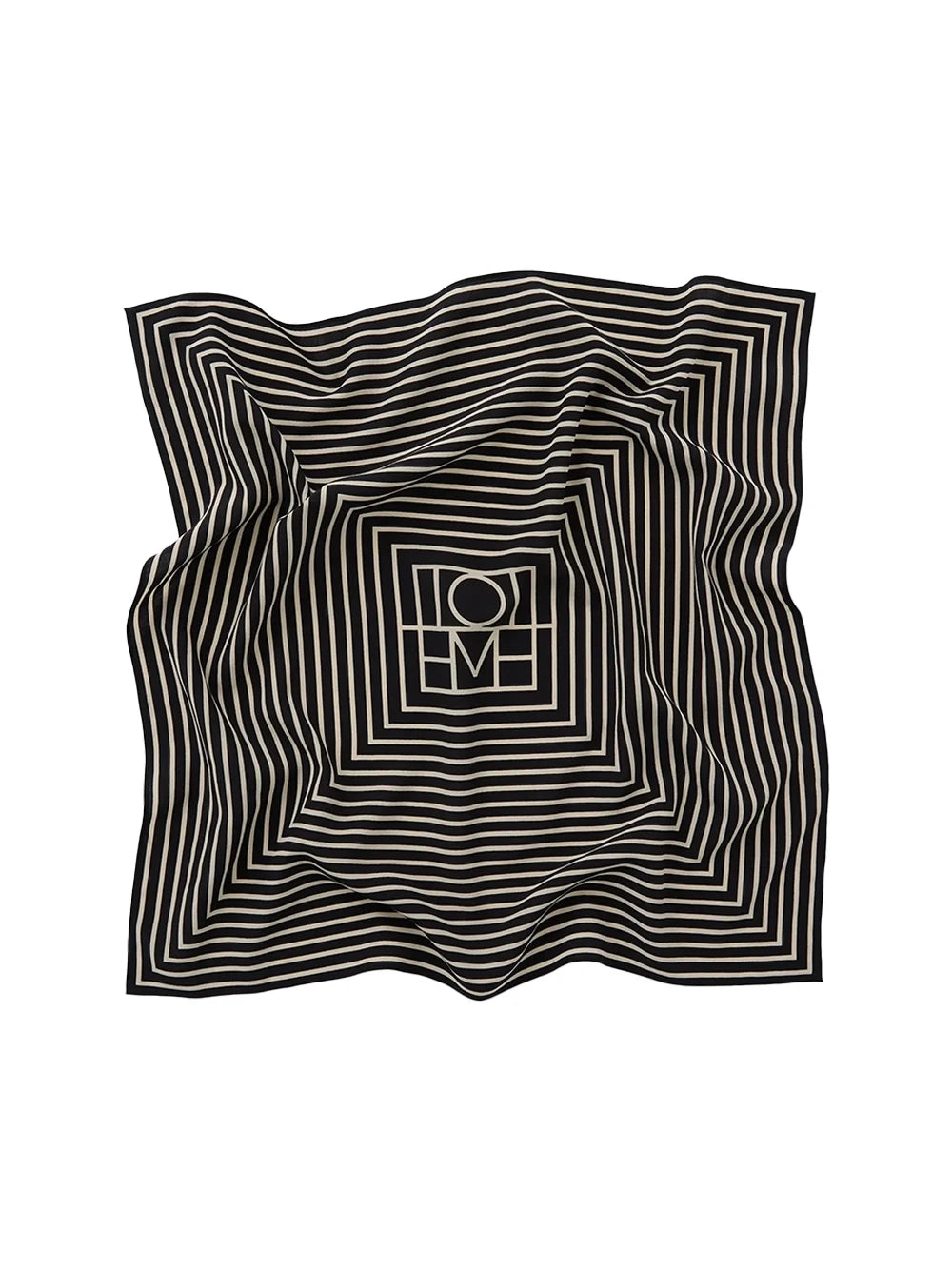 Toteme Silk Square Scarf — Black, view 2