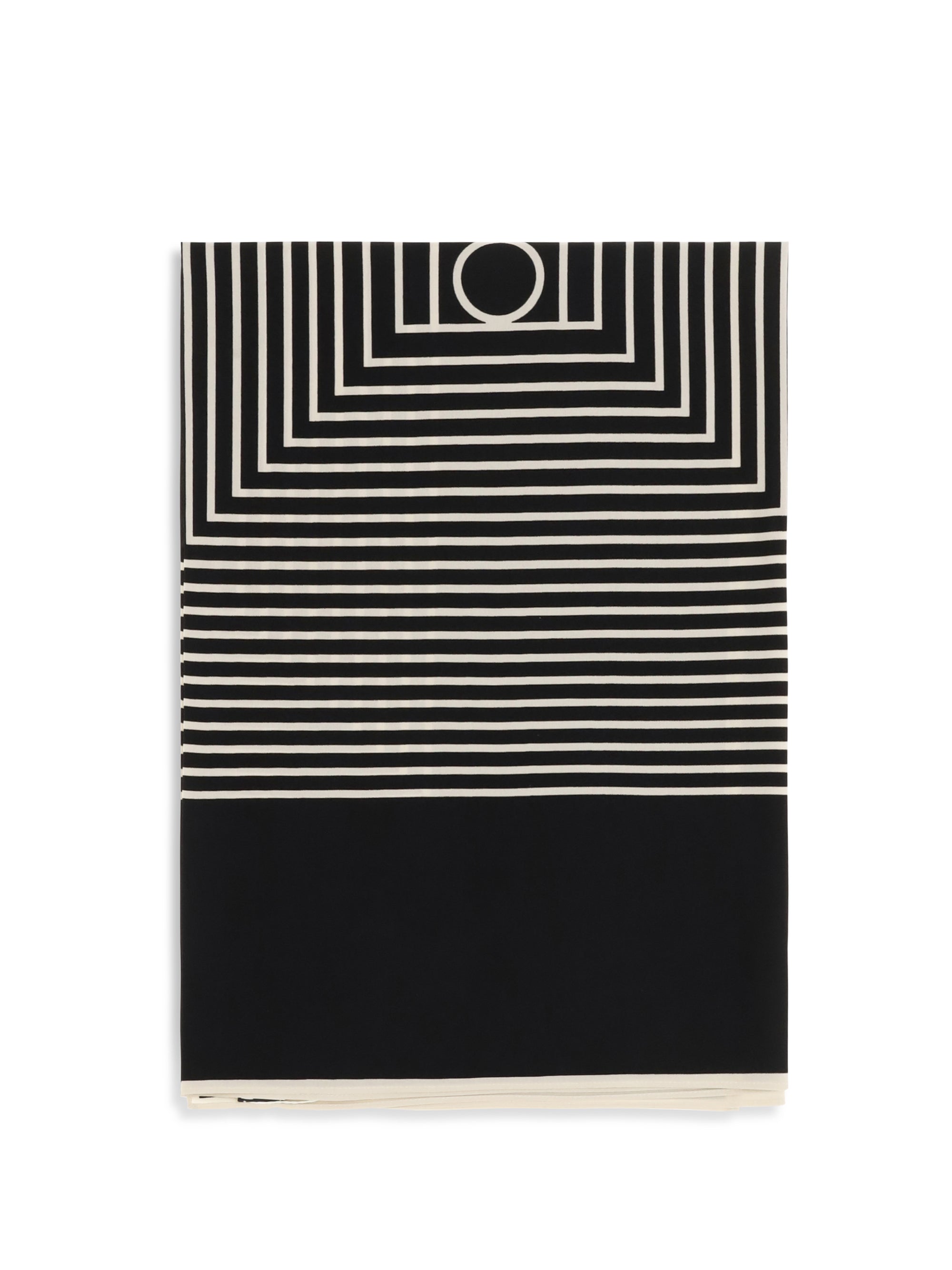 Toteme Monogram Silk Scarf — Black by Toteme