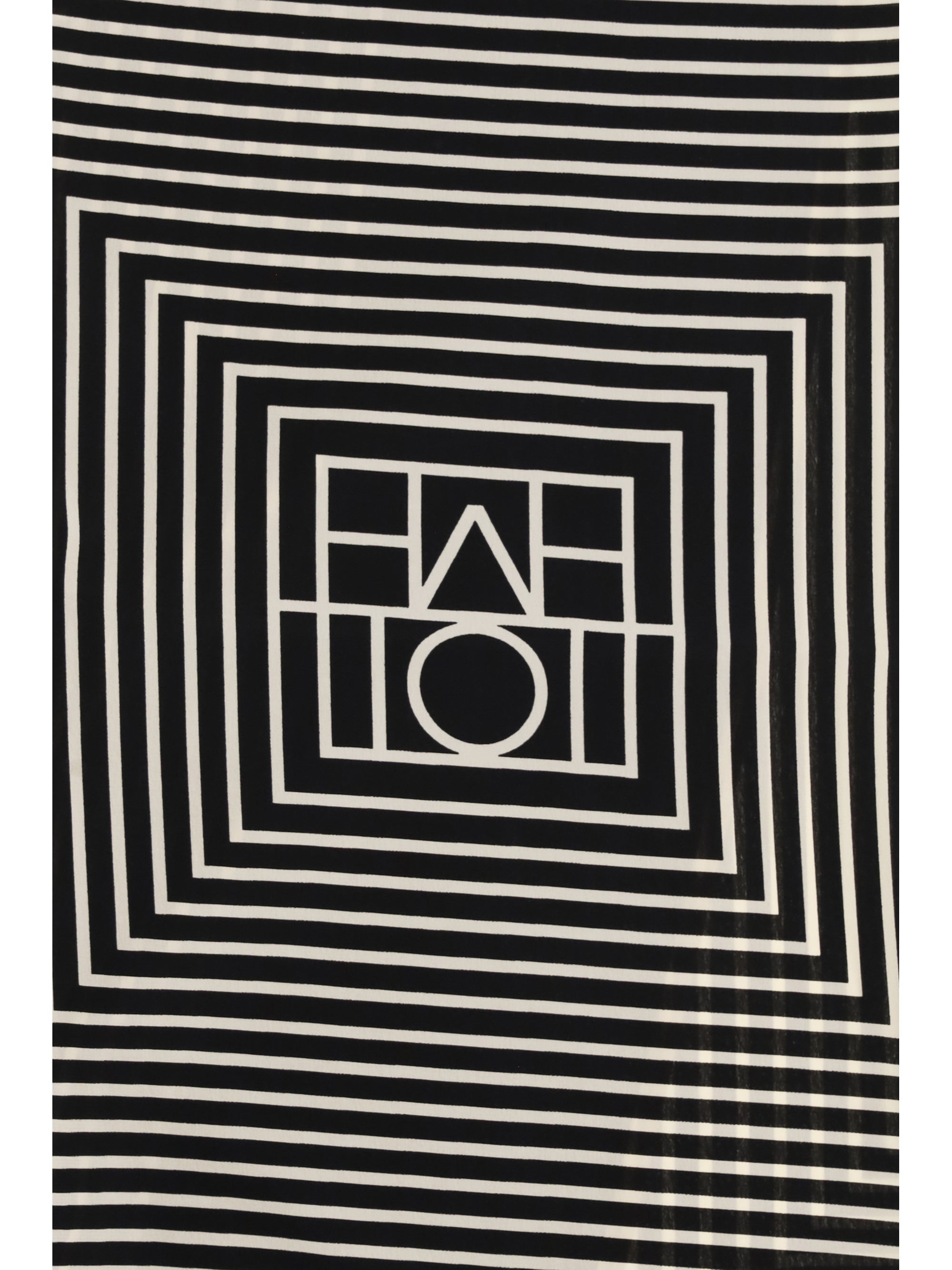 Toteme Monogram Silk Scarf — Black, view 2