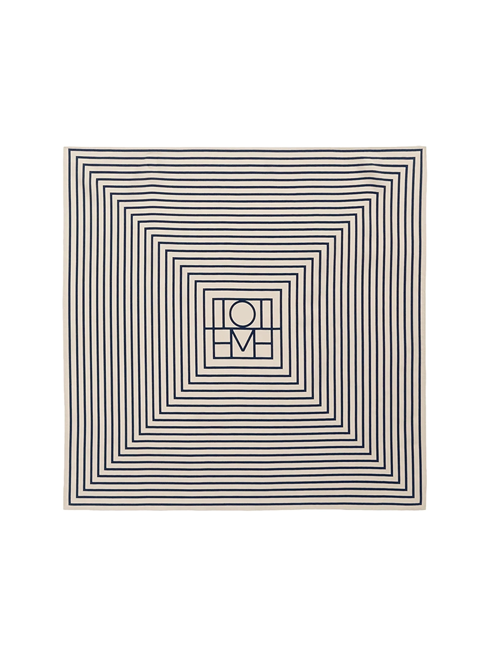 Toteme Silk Monogram Scarf — Cream by Toteme