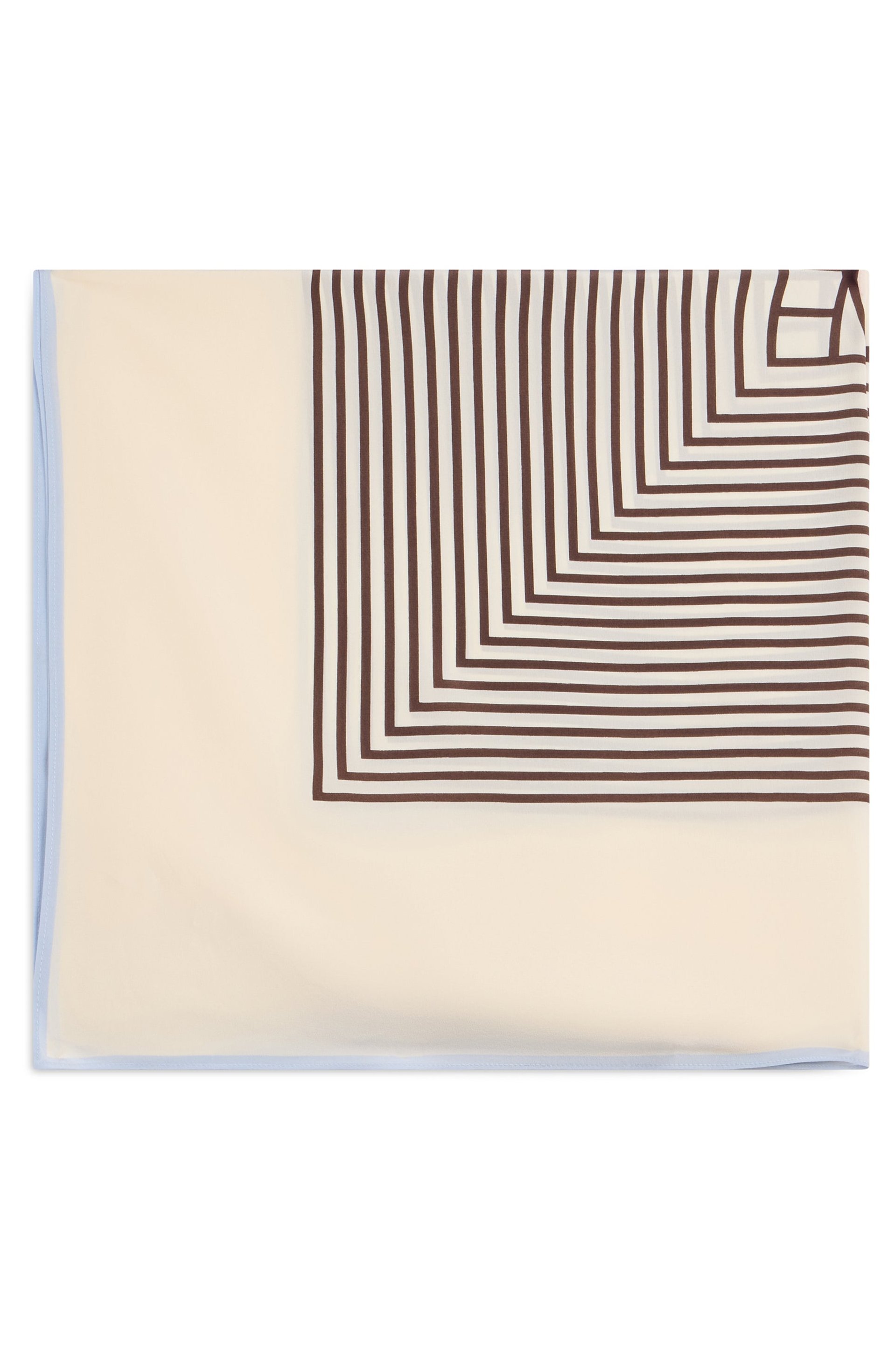 Toteme Geometric Striped Silk Scarf — Macadamia by Toteme