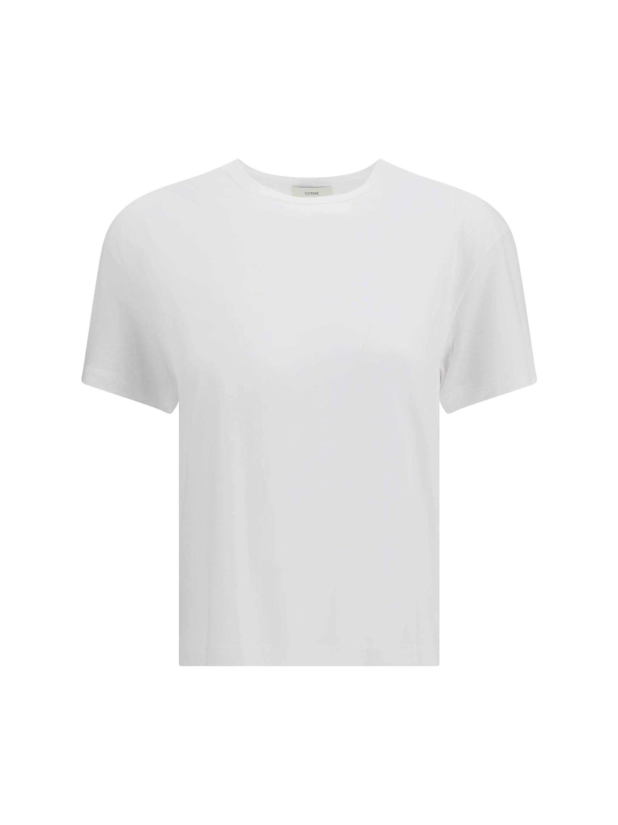 Toteme Lyocell Crewneck T-Shirt — White, view 2