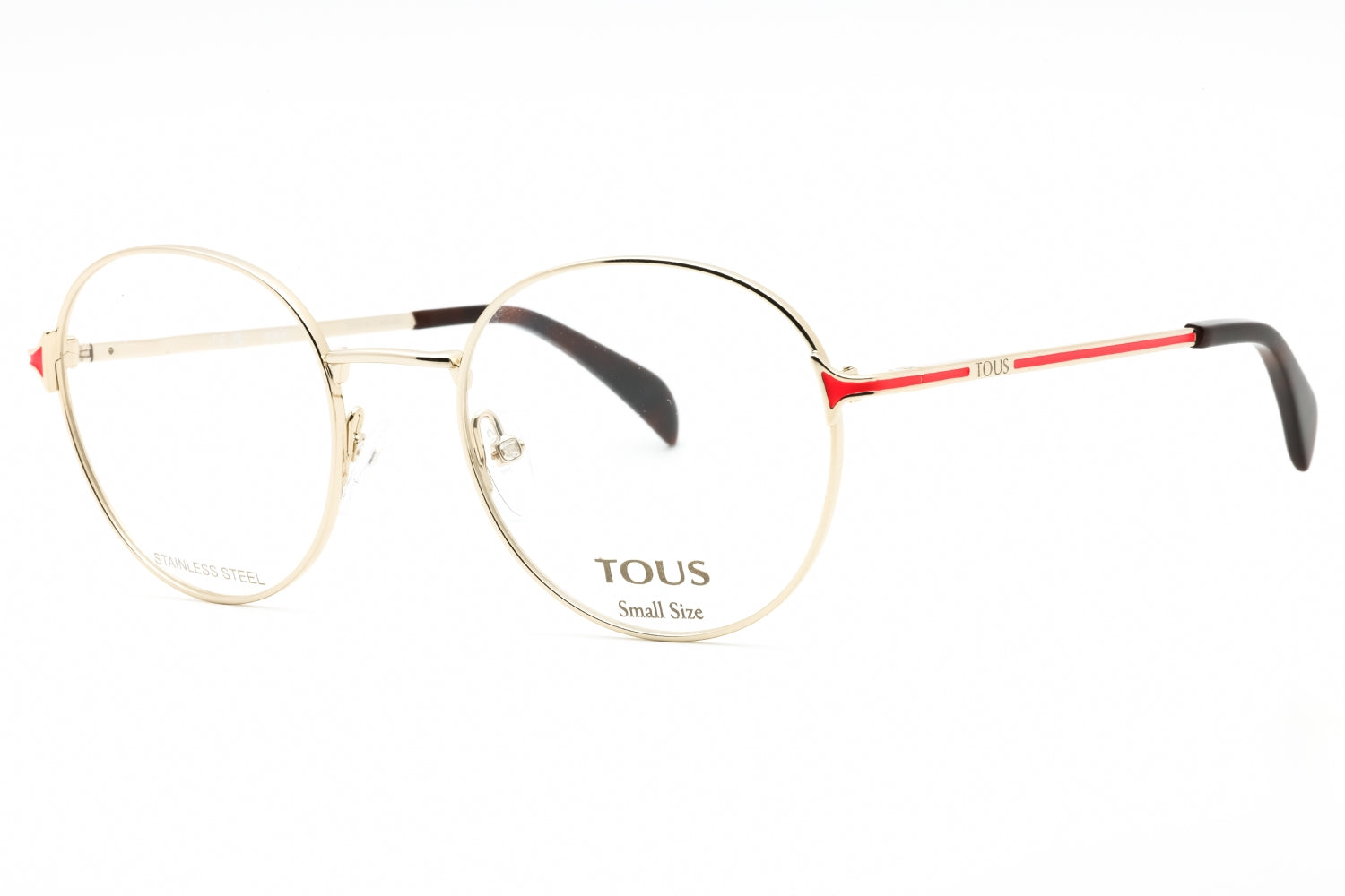 Tous VTO448L Round Metal Frame Eyeglasses — Rose Gold by Tous