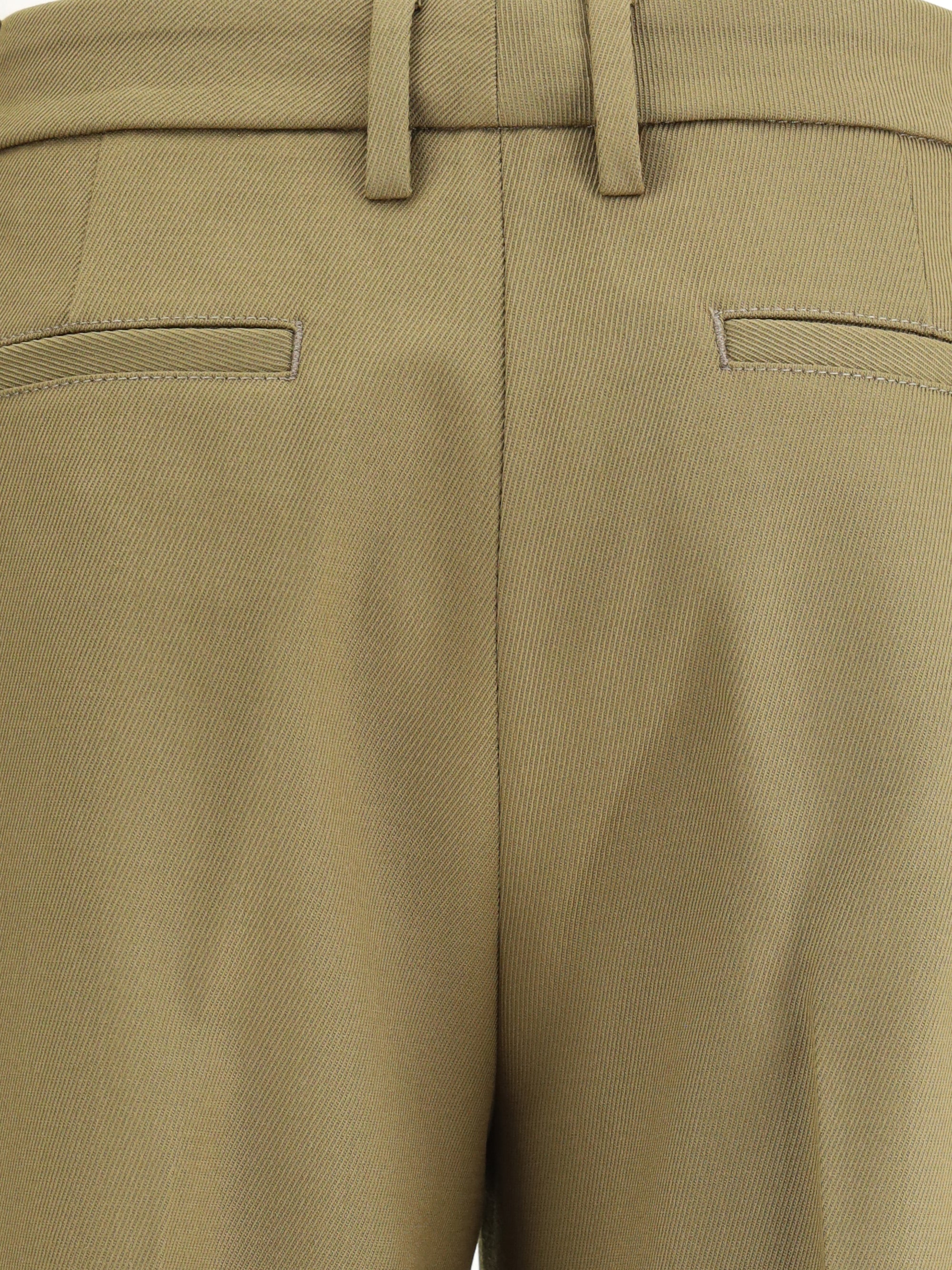 True Royal Virgin Wool Blend Trousers — Olive by True Royal