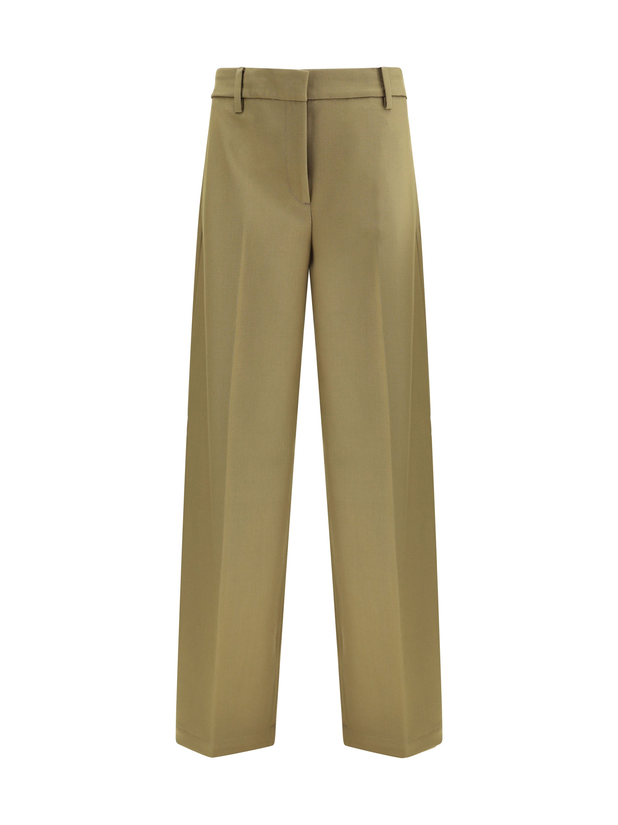 True Royal Virgin Wool Blend Trousers — Olive, view 2