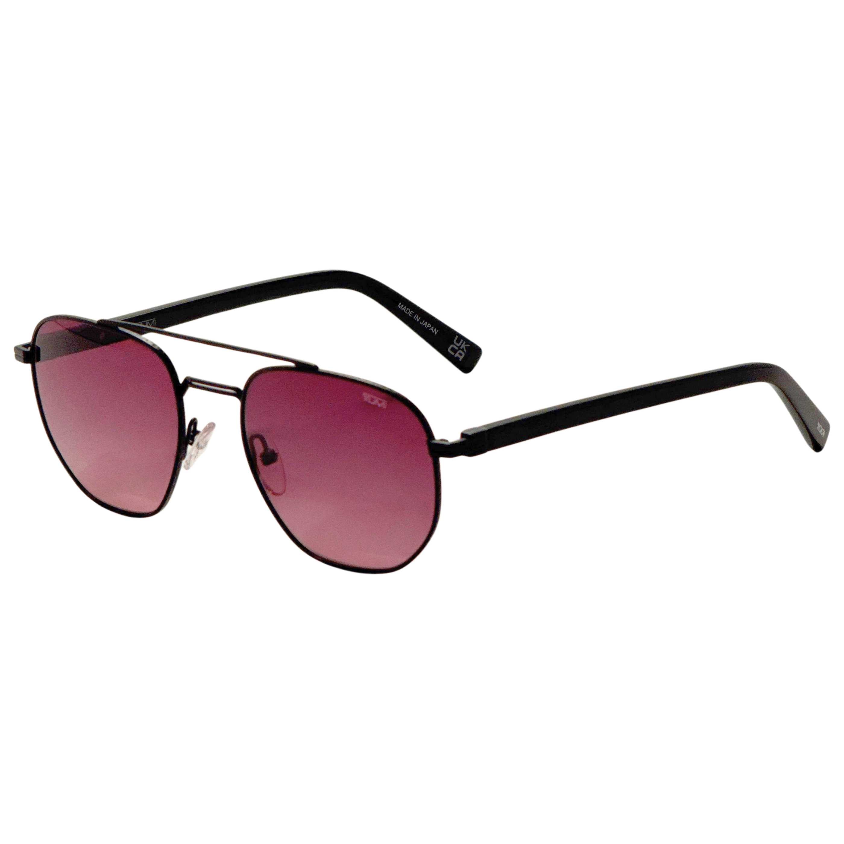 Tumi STU505540531 Metal Aviator Sunglasses — Black by Tumi