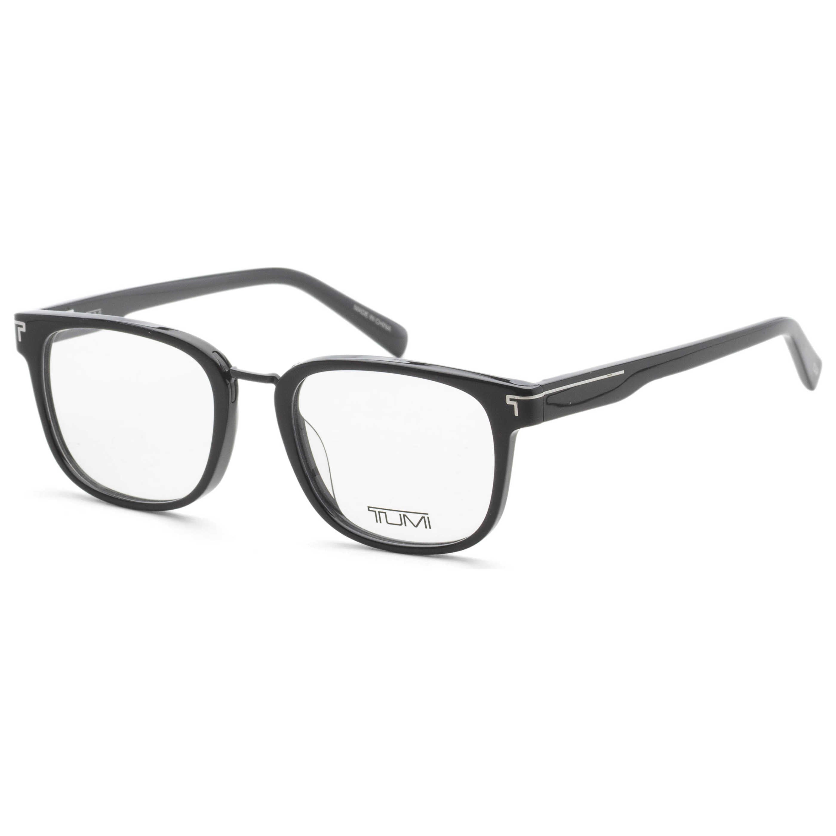 Tumi VTU013500700 Square Frame Eyeglasses — Black by Tumi