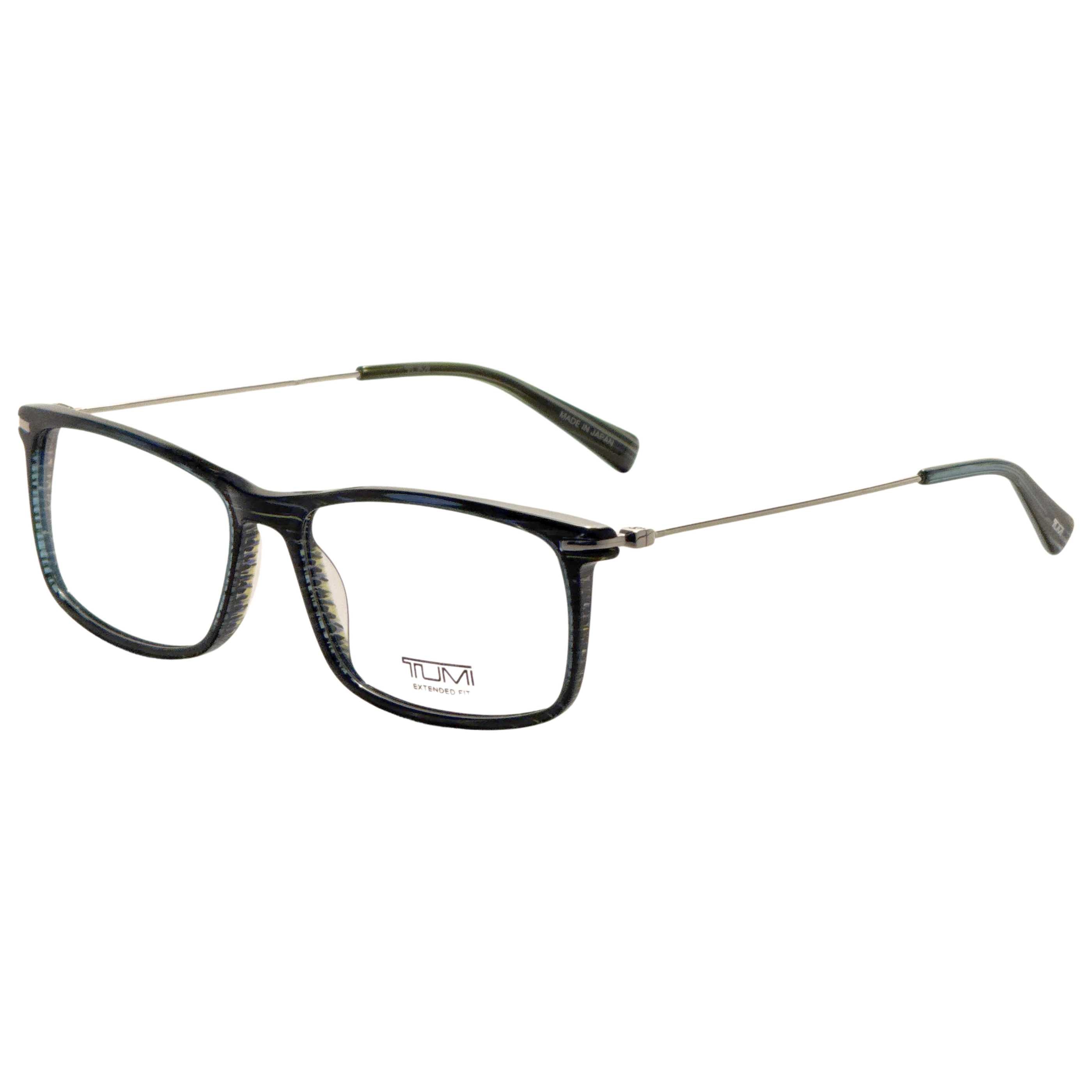 Tumi VTU0195701FJ Rectangle Metal Frame Eyeglasses — Black by Tumi