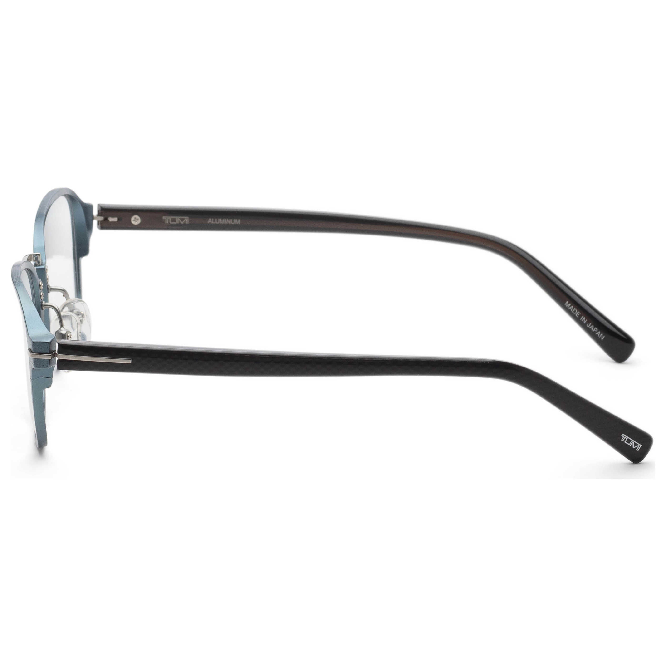 Tumi VTU0235201AQ Blue Havana Metal Frame Eyeglasses — Blue, view 2