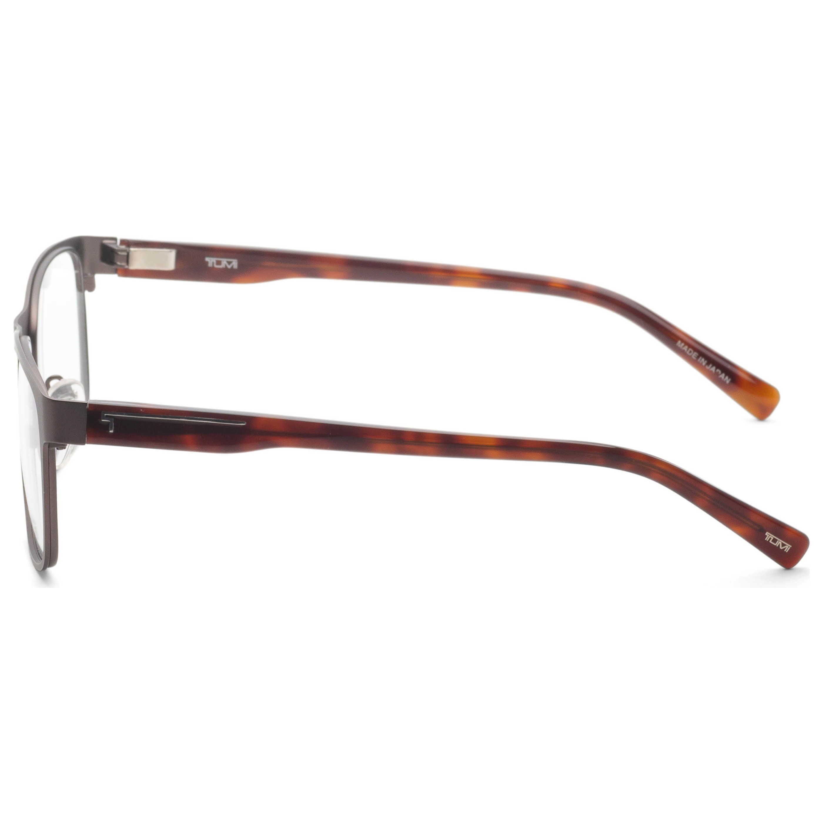 Tumi VTU51655H68X Metal Rectangular Eyeglasses — Brown, view 2
