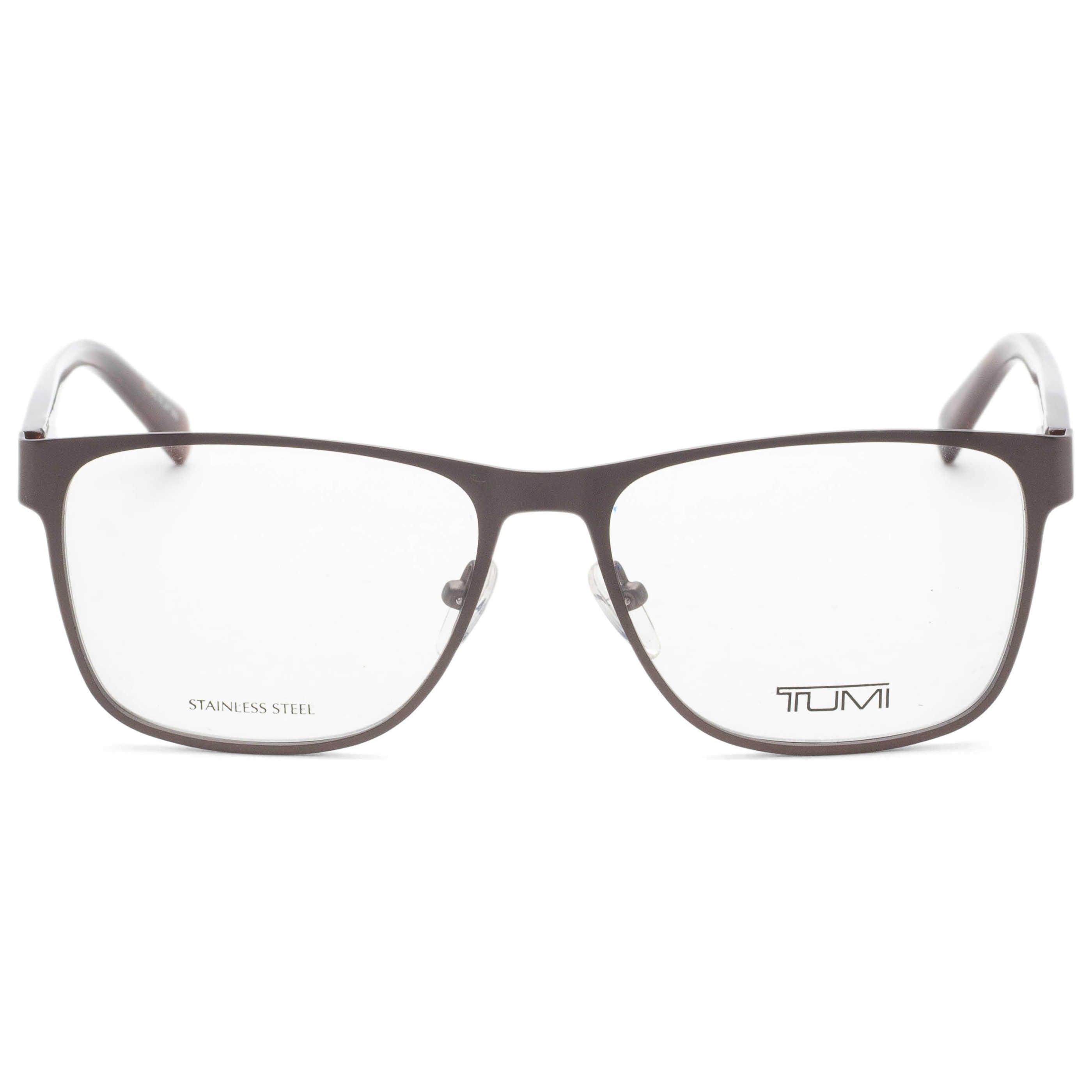 Tumi VTU51655H68X Metal Rectangular Eyeglasses — Brown, view 3