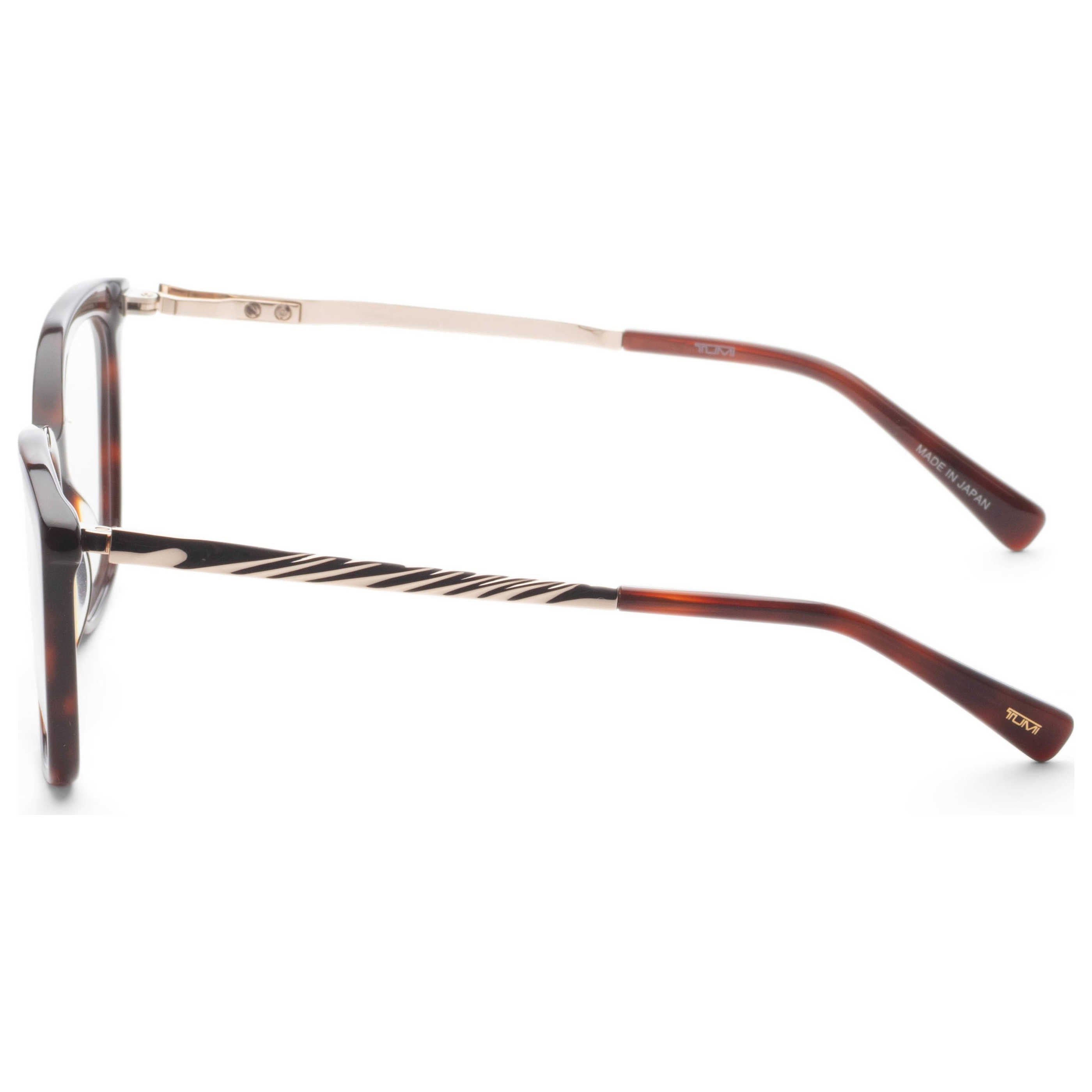 Tumi VTU520530722 Dark Havana Acetate Eyeglasses, view 3