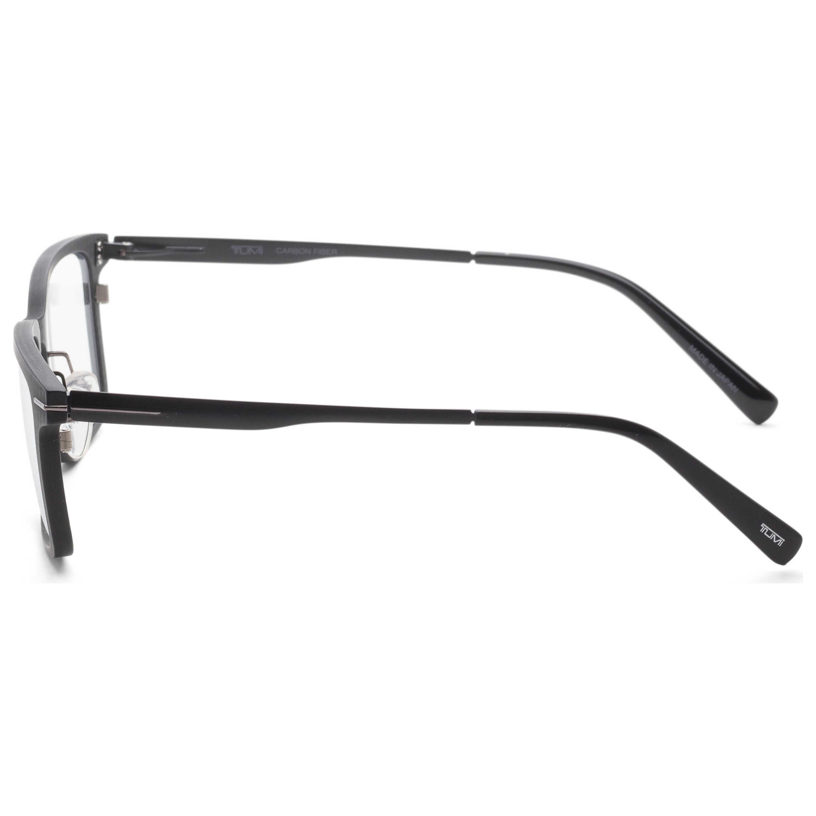 Tumi VTU5215302AN Metal and Plastic Rectangle Eyeglasses — Black, view 2