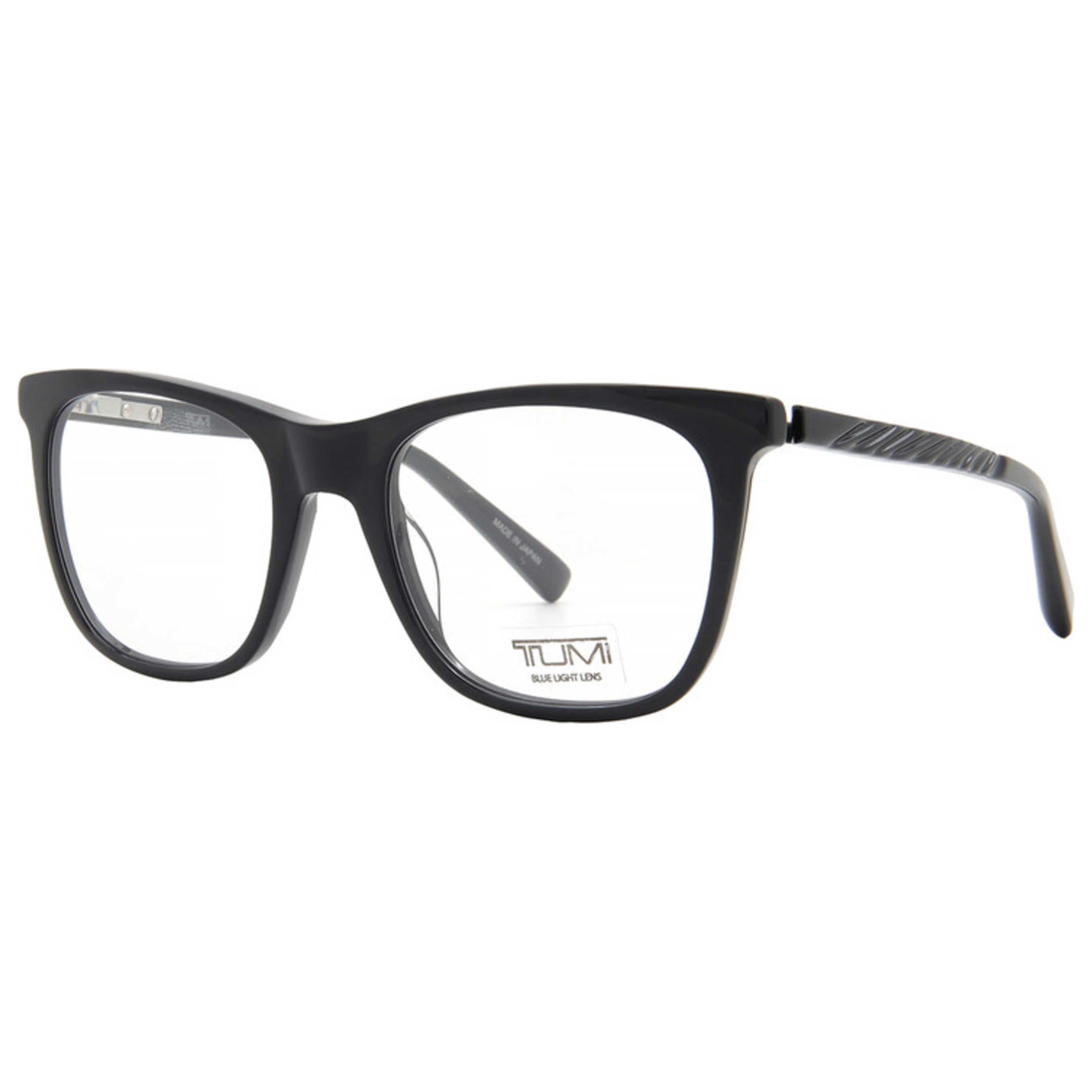 Tumi VTU525510700 Square-Frame Eyeglasses — Black by Tumi
