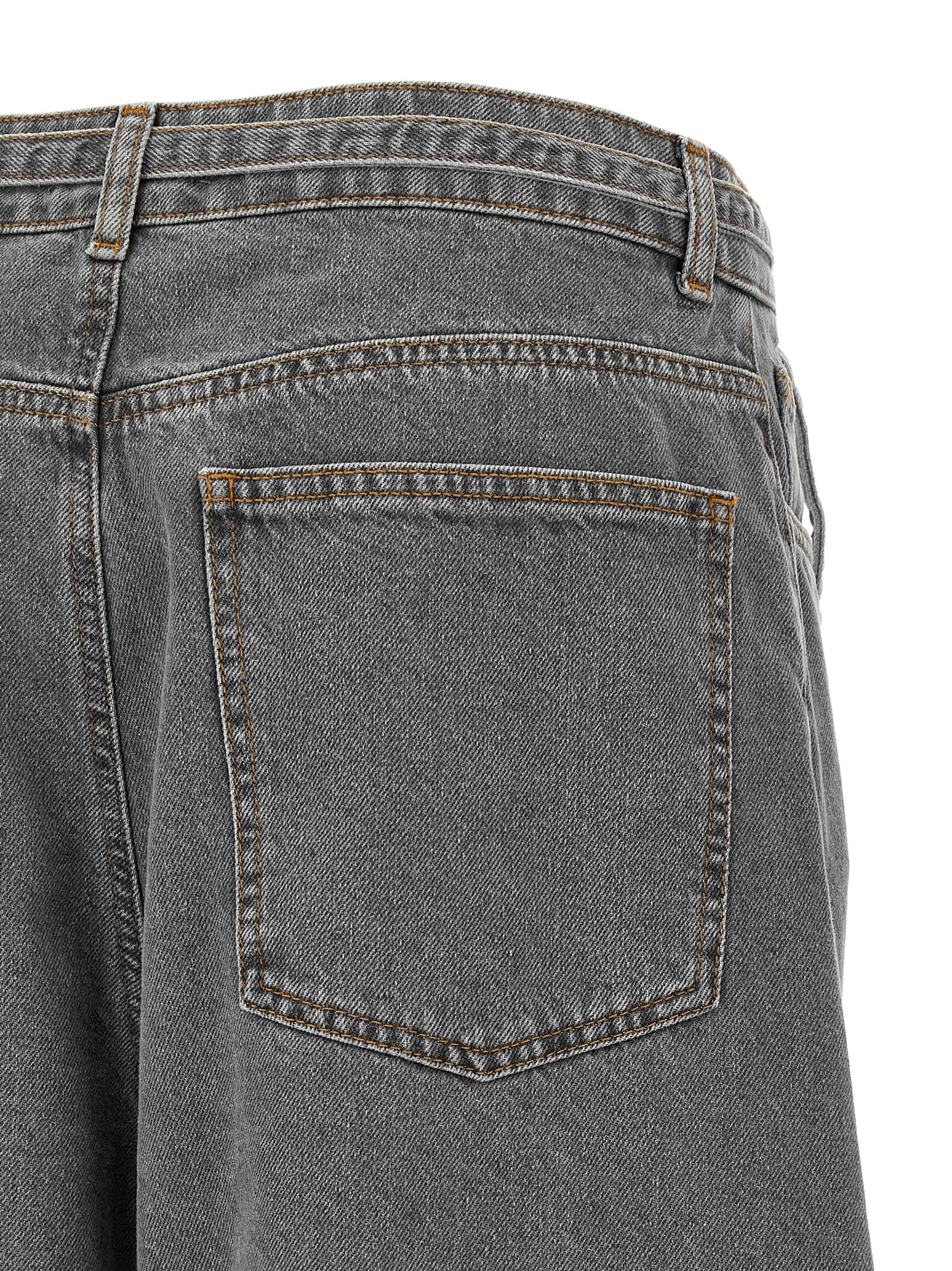 Twin Set Belted Wide-Leg Jeans — Grey, view 4