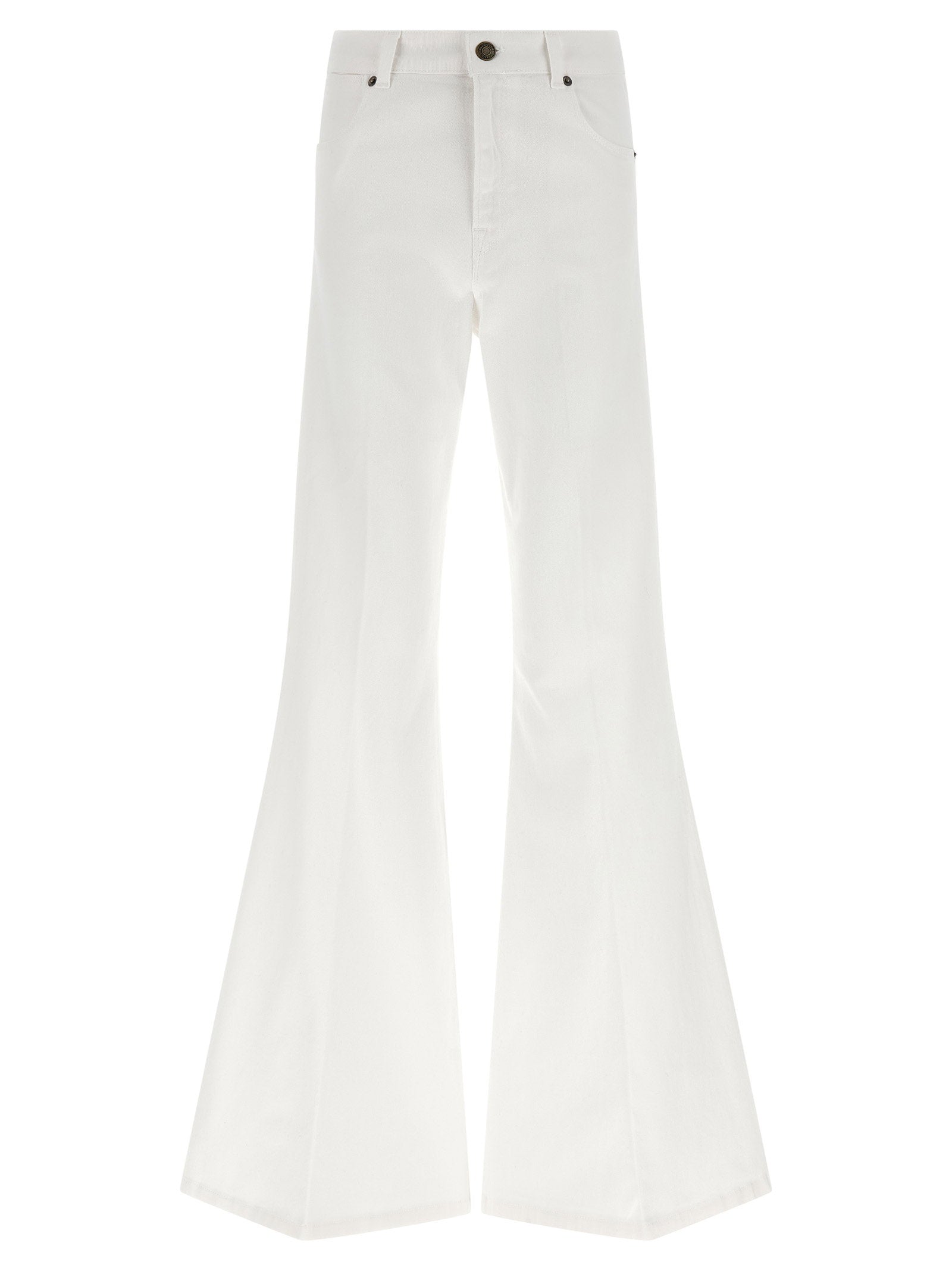 Twin Set Flared Leg Jeans — White by Twin-Set