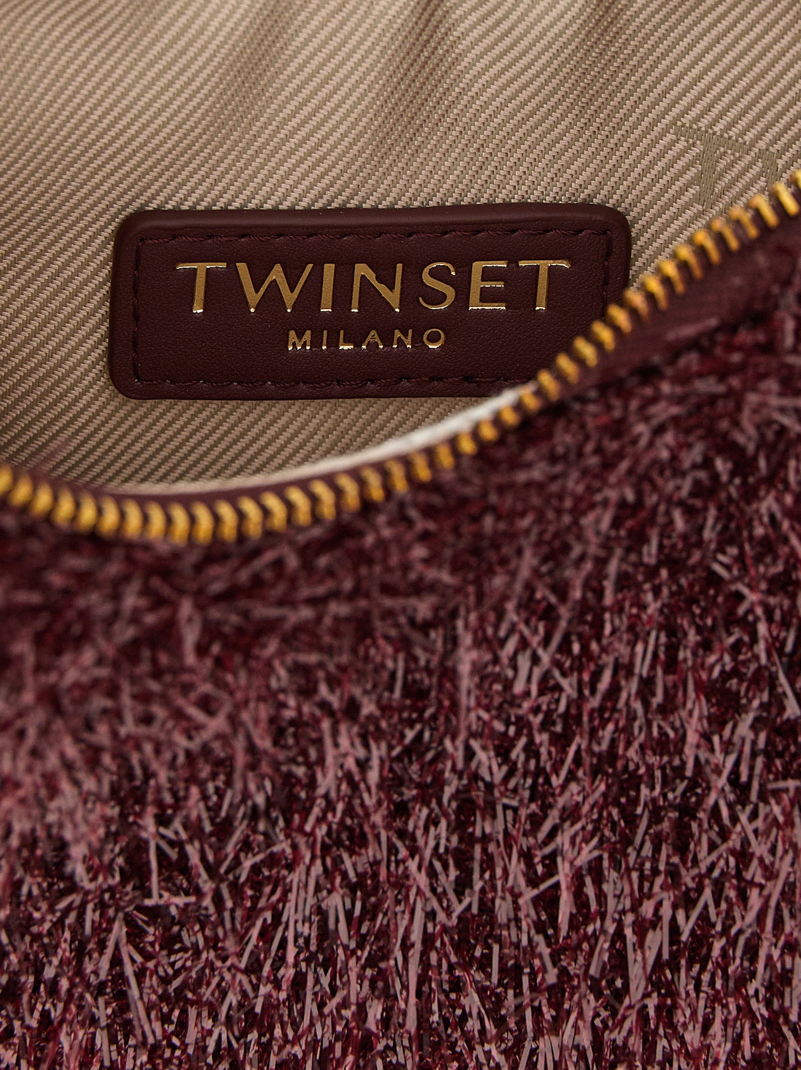 Twin Set Mini Bag — Burgundy, view 4