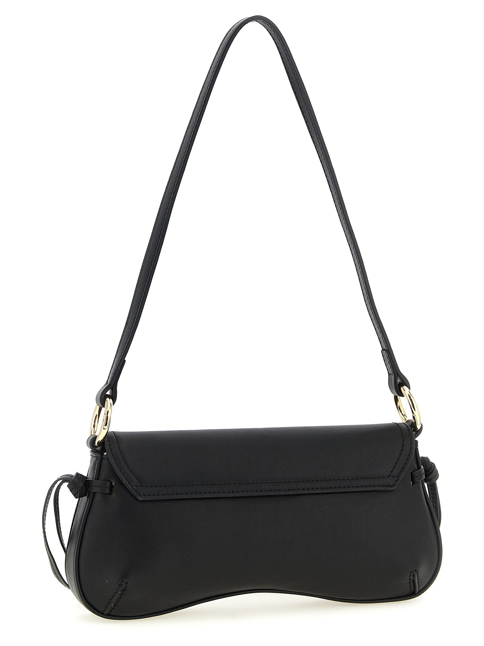 Twin Set Leather Shoulder Bag — Black, view 2
