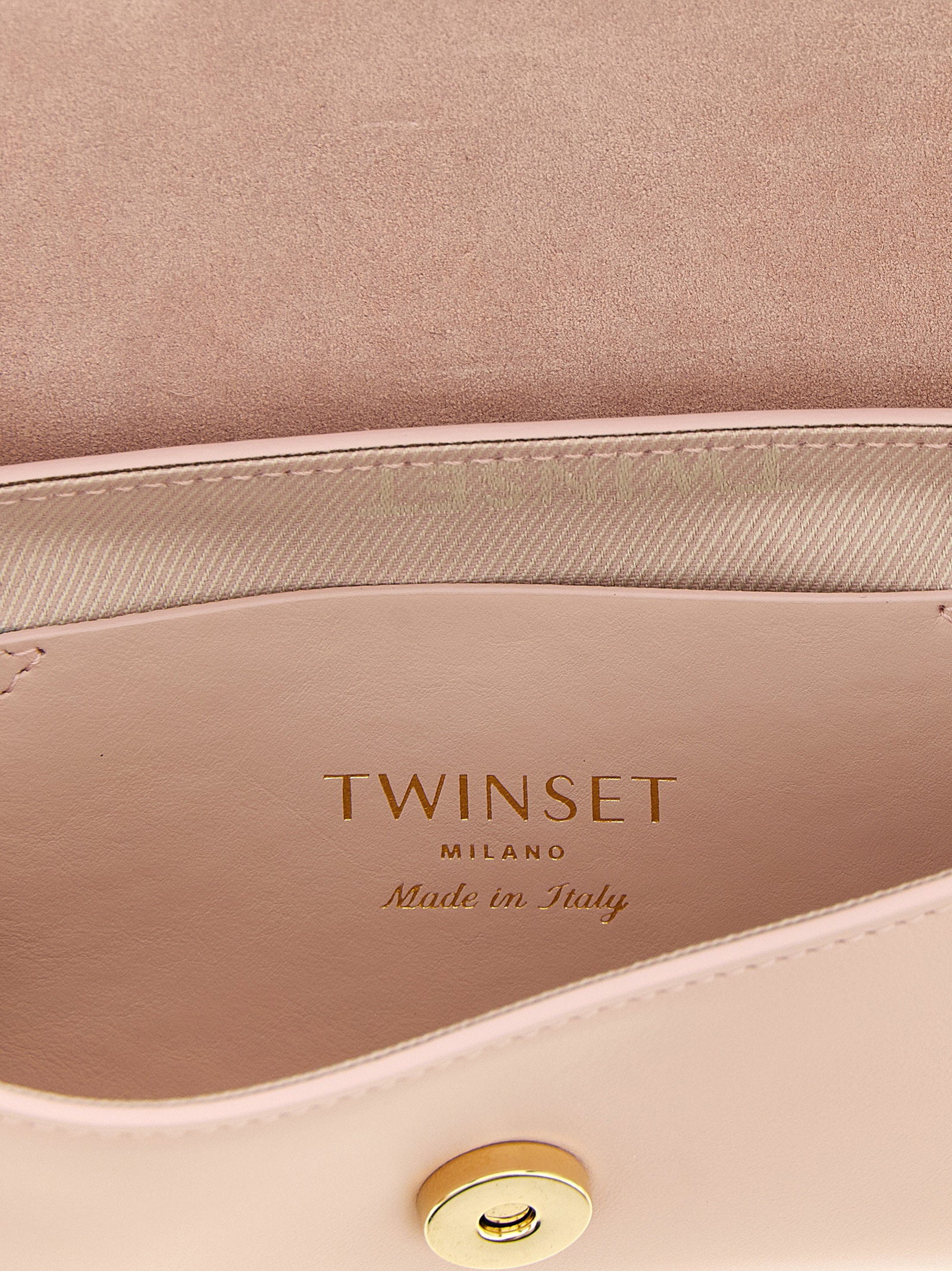 Twin Set Full Grain Nappa Calf Leather Shoulder Bag — blush, view 4