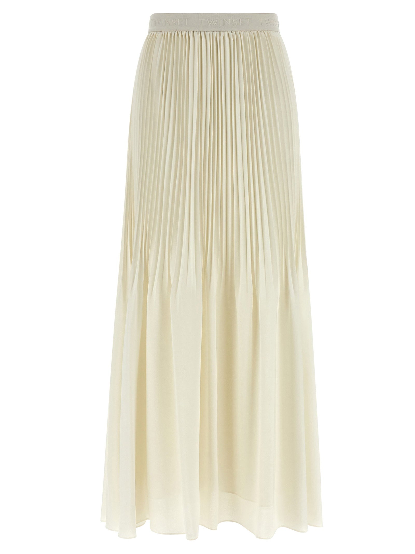 Twin Set Pleated Skirt — Cream by Twin-Set