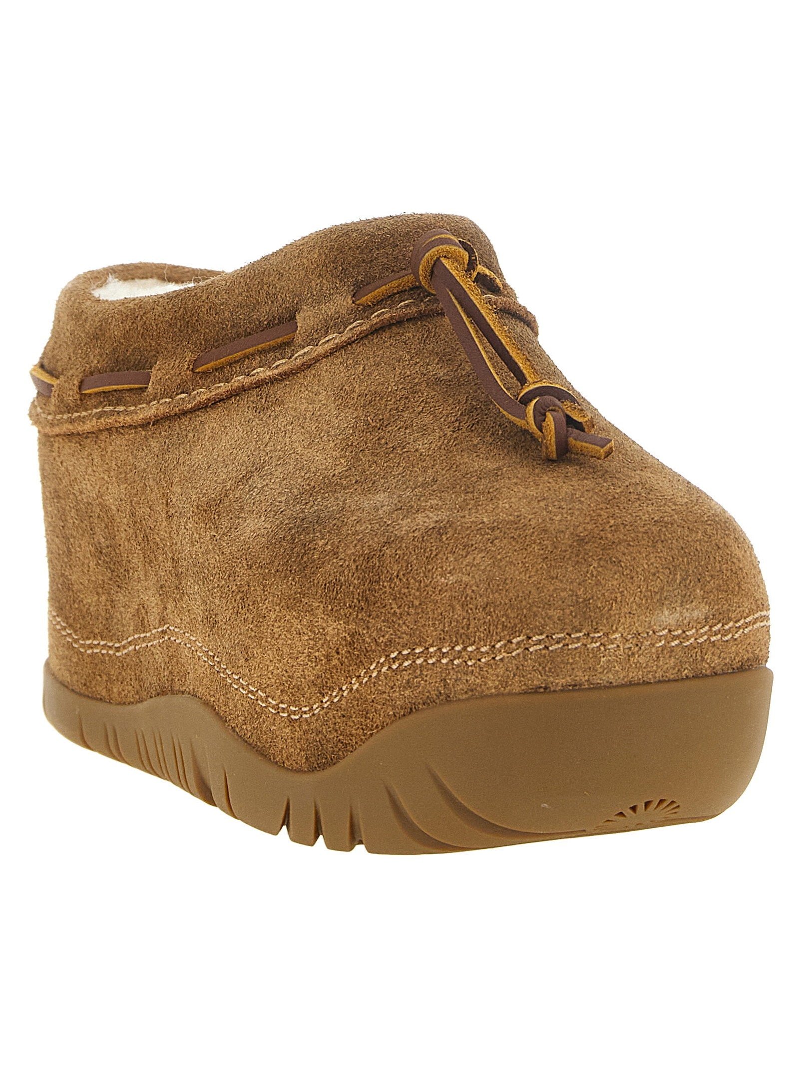 UGG Suede Platform Flat — Chestnut, view 2