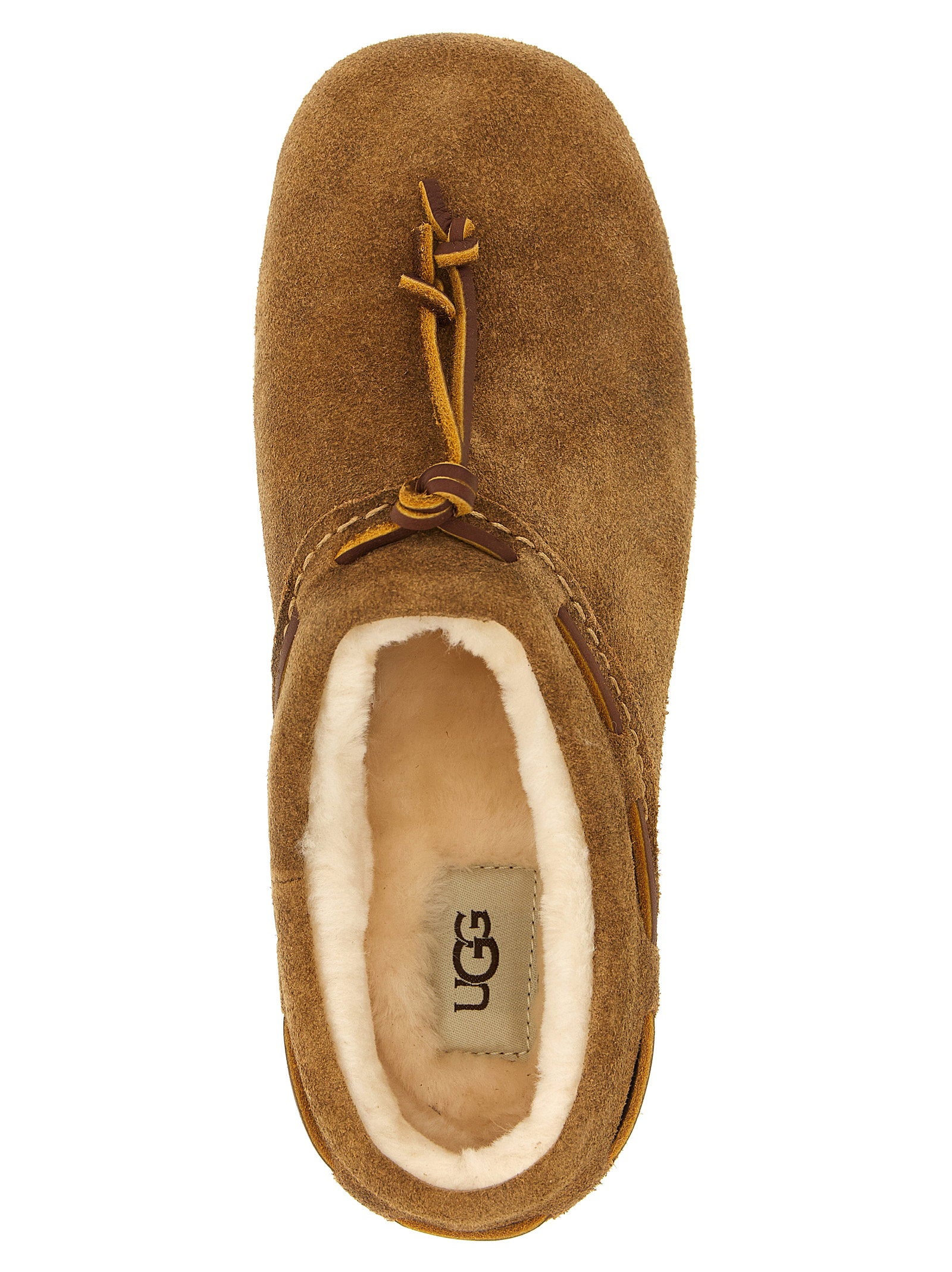 UGG Suede Platform Flat — Chestnut, view 4