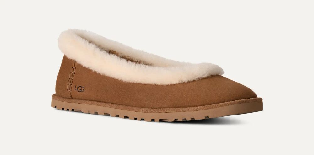 UGG Fleece-Lined Slipper — Chestnut, view 2
