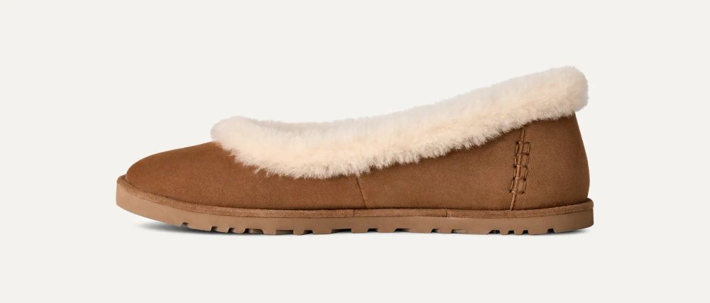 UGG Fleece-Lined Slipper — Chestnut, view 3