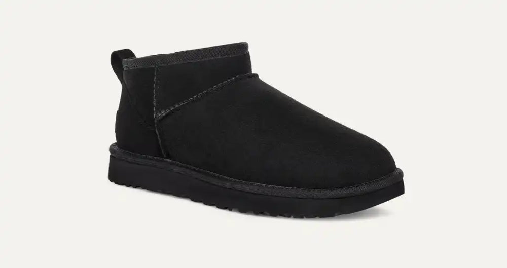 UGG Suede Mini Boots Slippers — Black, view 2