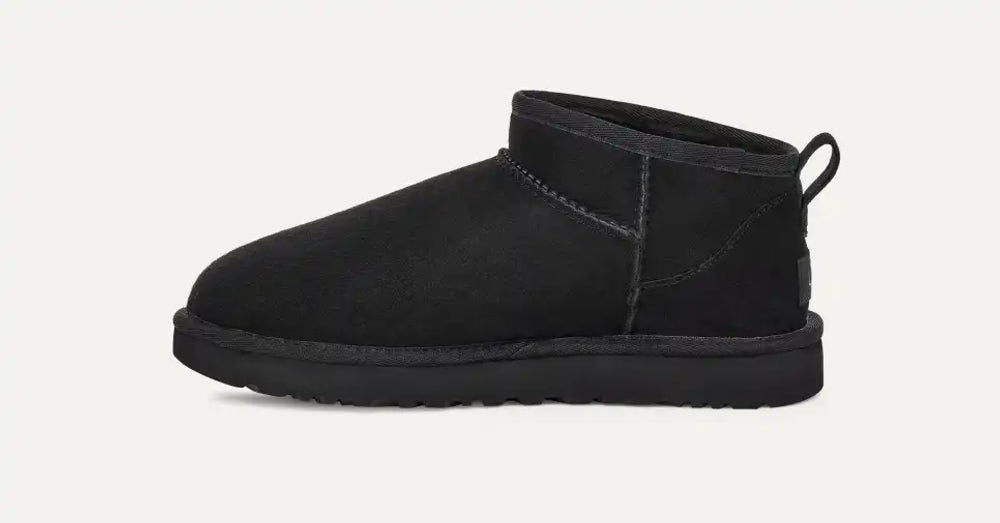 UGG Suede Mini Boots Slippers — Black, view 3