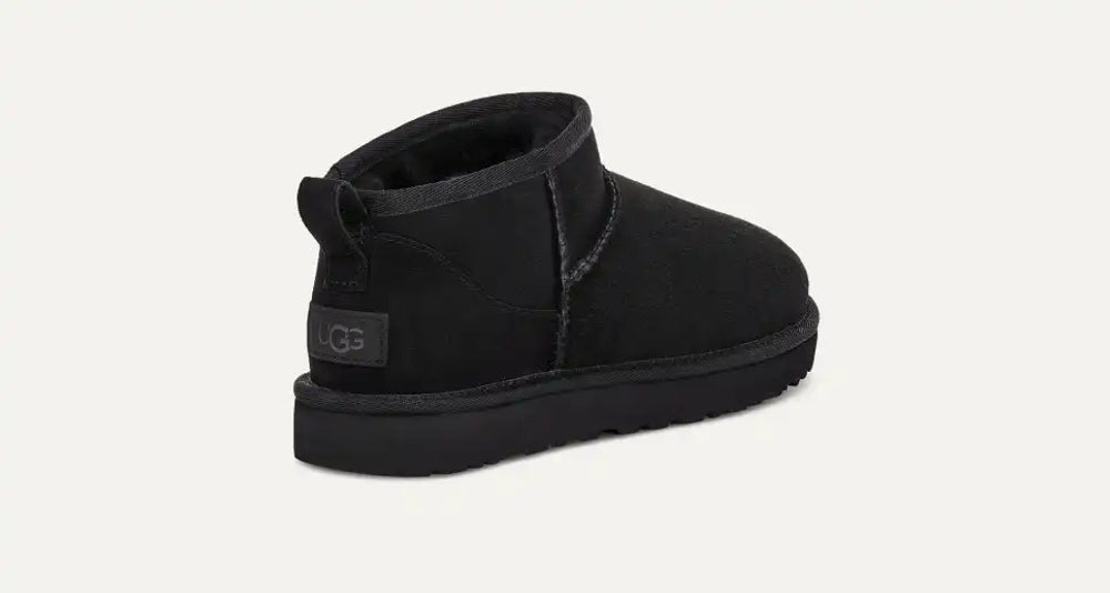 UGG Suede Mini Boots Slippers — Black, view 4