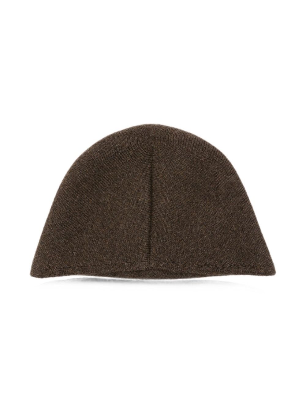 Uma Wang Cashmere Knit Beanie — Brown, view 2