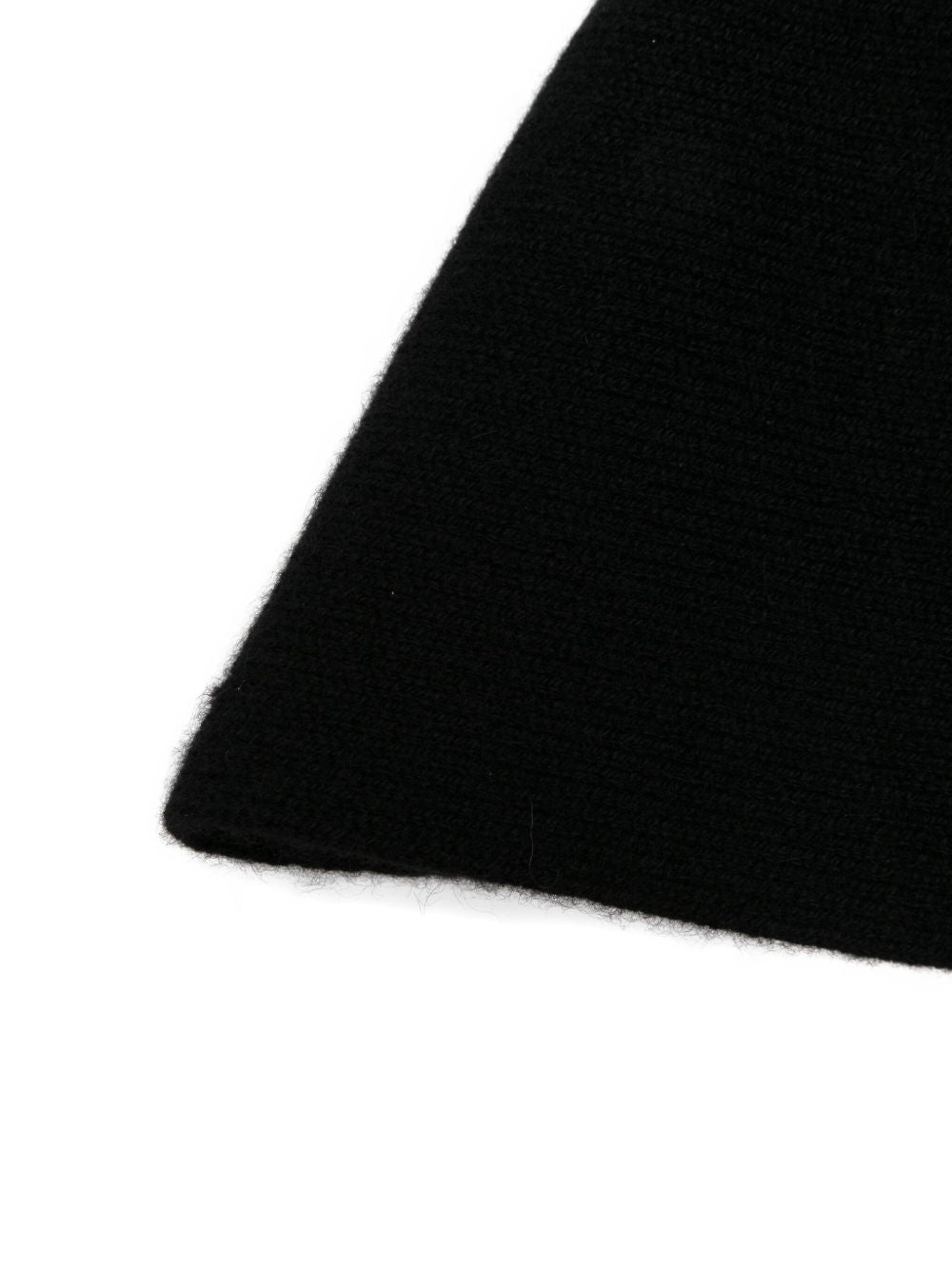 Uma Wang Cashmere Ribbed Bucket Hat — Black, view 2