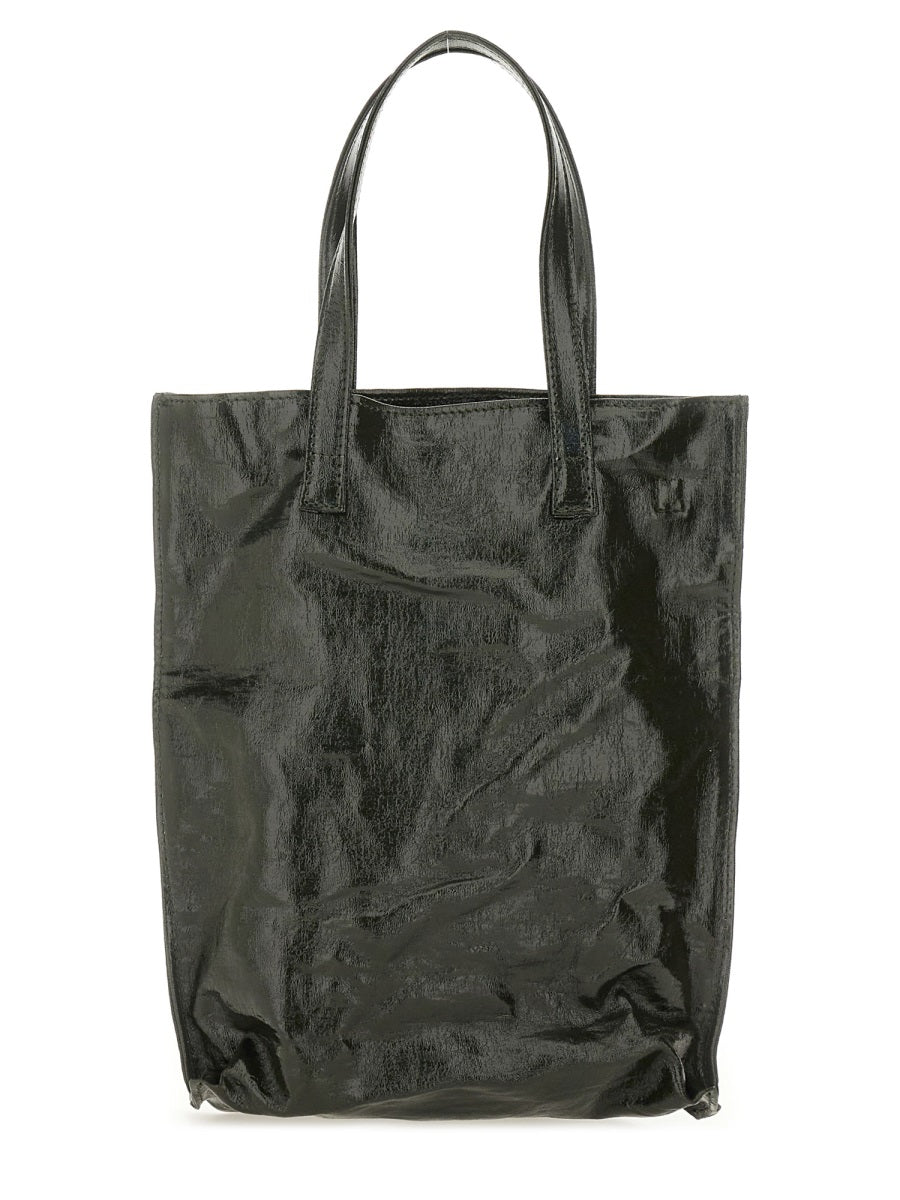 Uma Wang Linen and Polyurethane Blend Tote Bag — Green, view 2
