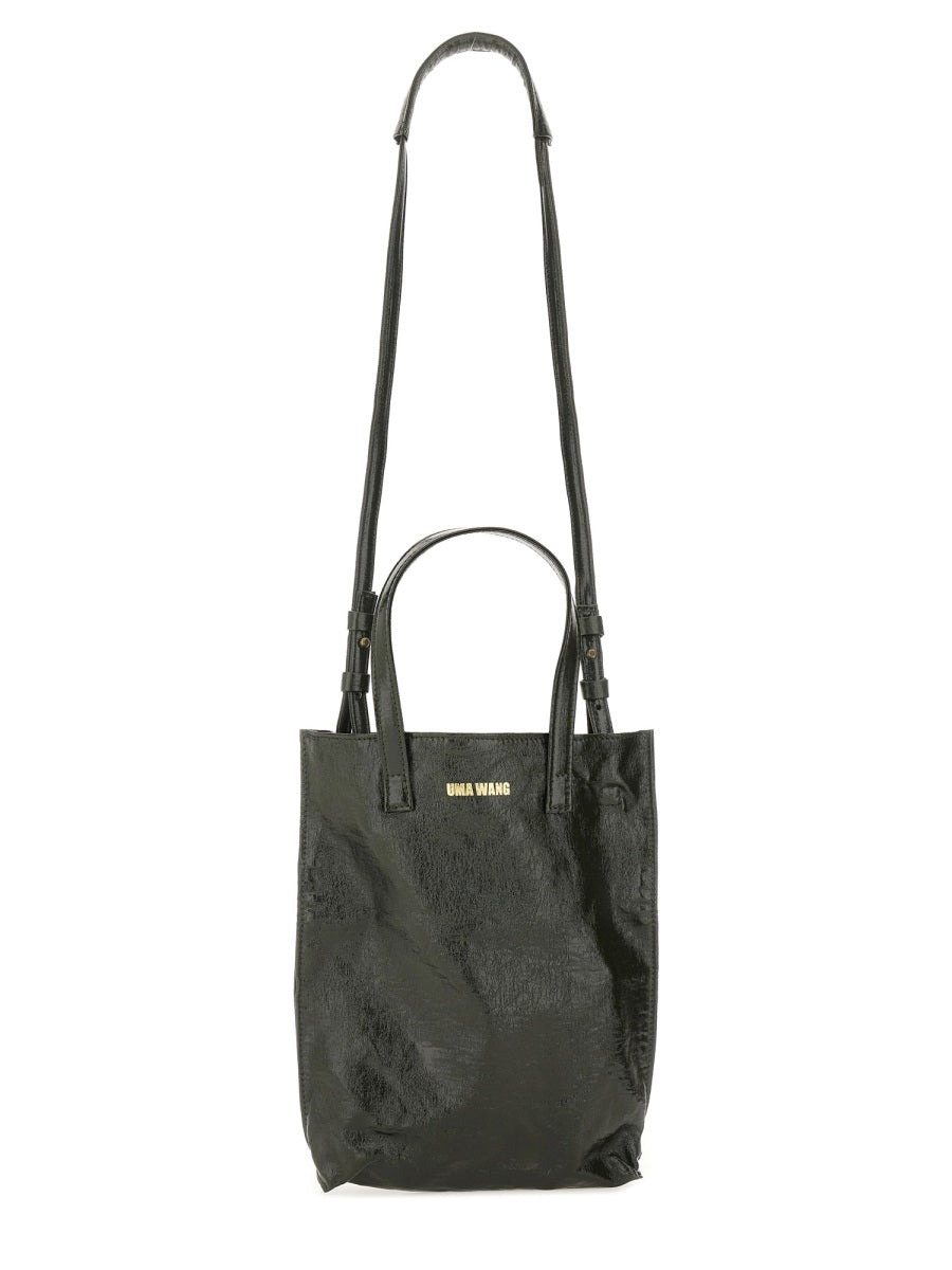 Uma Wang Linen and Polyurethane Blend Tote Bag — Green, view 4
