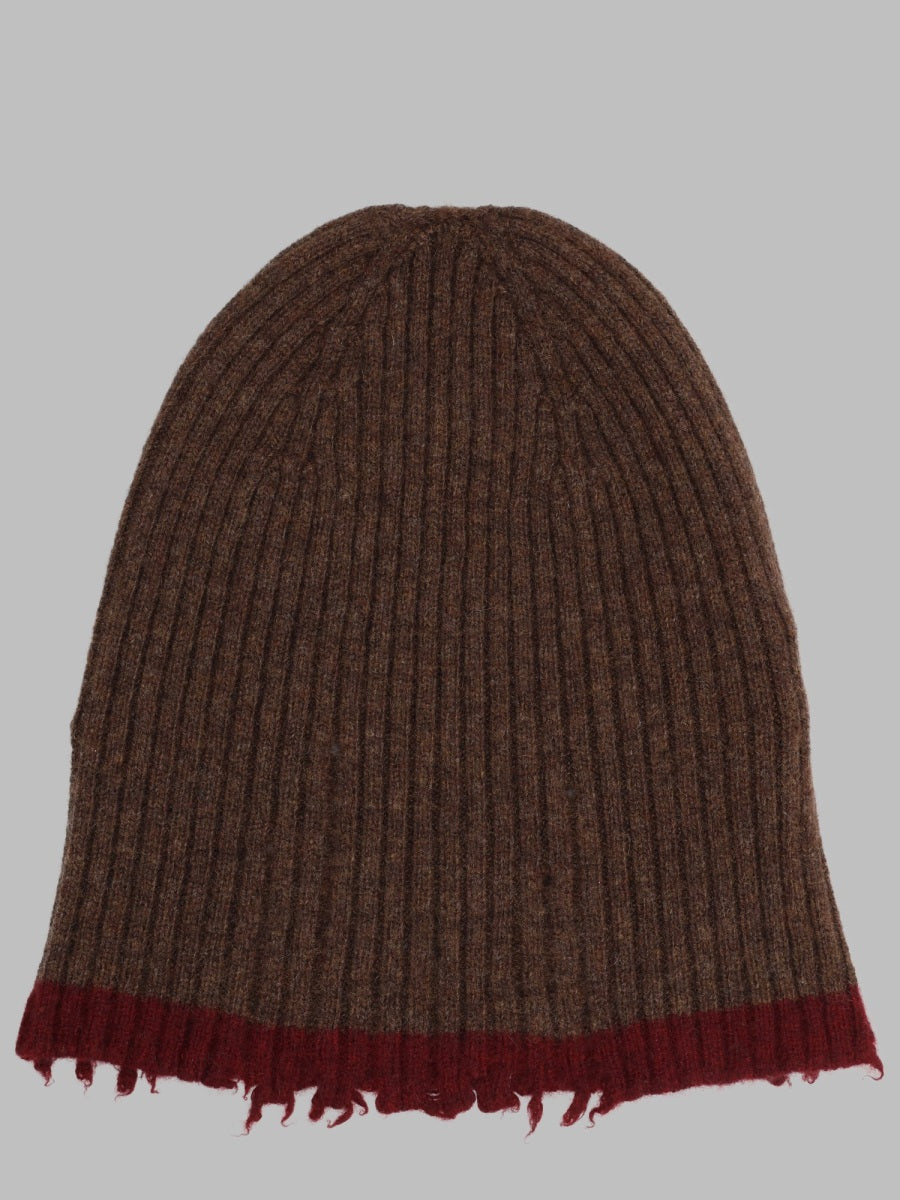 Uma Wang UK0051_UW067 Ribbed Cashmere Beanie — Brown by Uma Wang